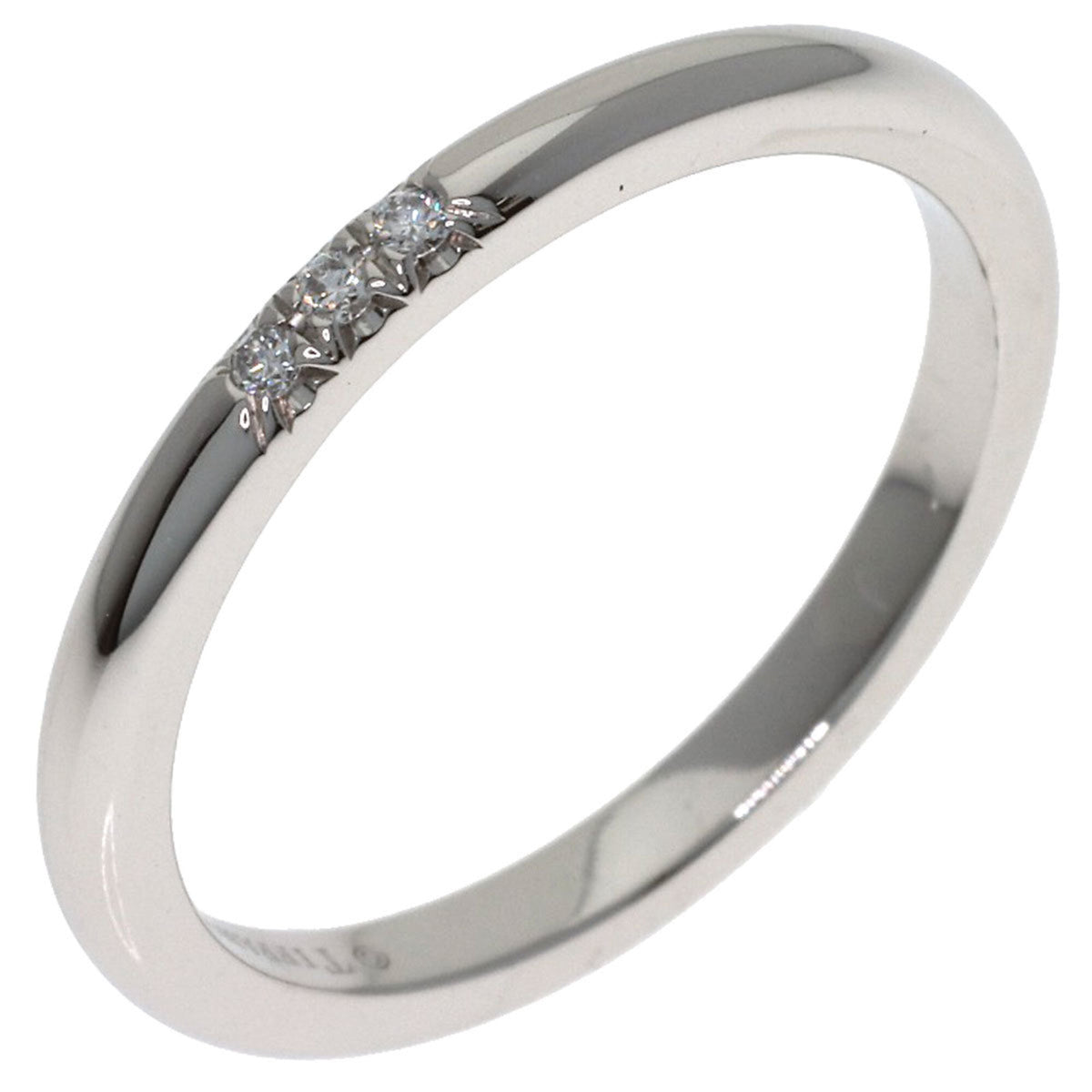 Tiffany Silver Platinum 950 Band Ring (Pre-Owned)