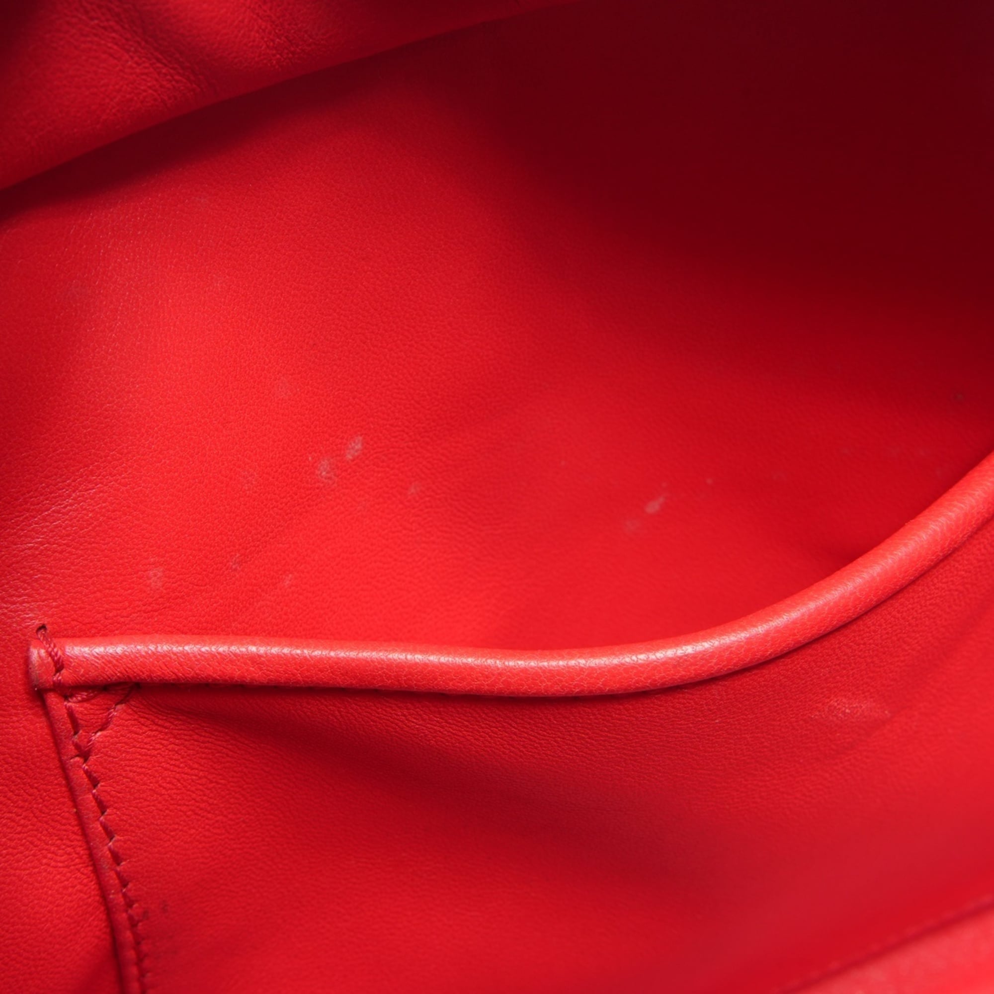 Loewe Amazona Red Color Leather Handbag (Pre-Owned)