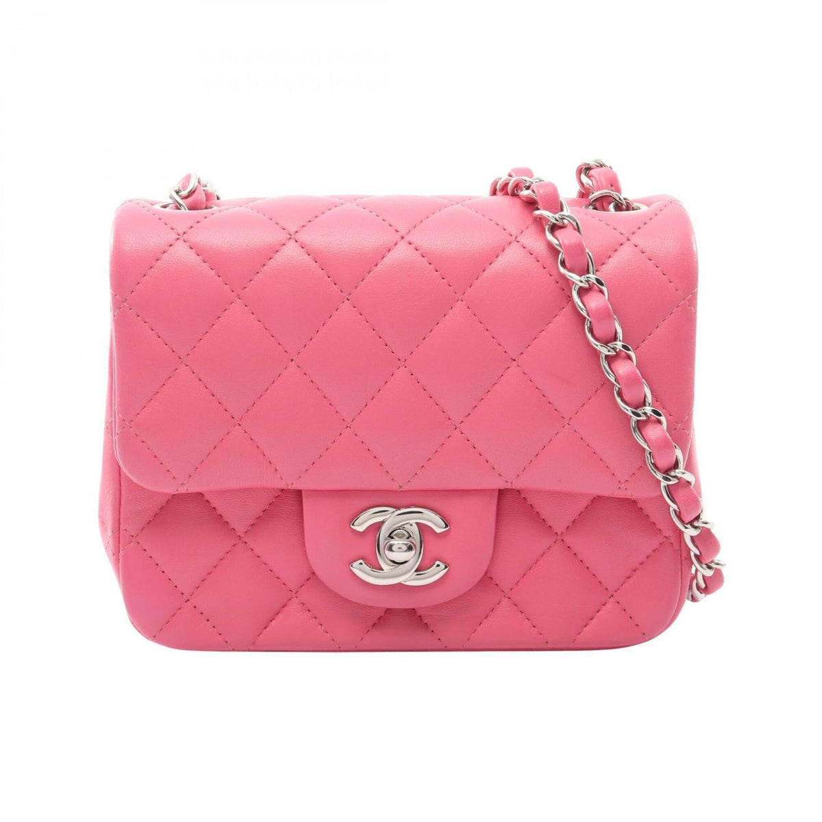 Chanel Pink Leather Handbag Shoulder Bag (Pre-Owned)