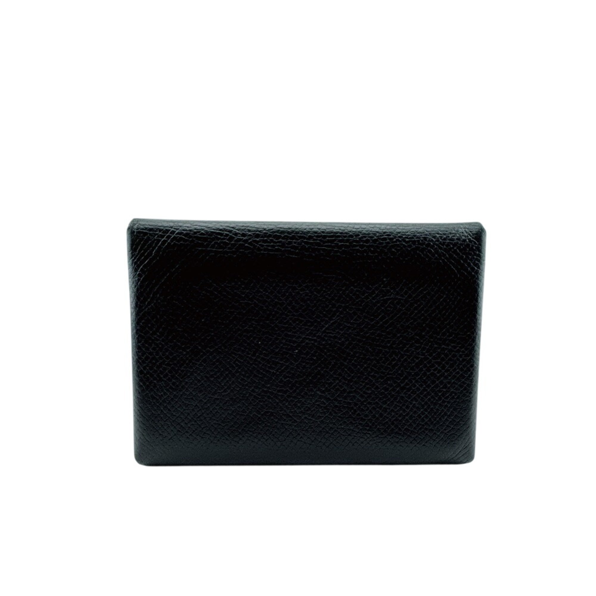 Hermes Black Leather Coin Purse/Coin Case (Pre-Owned)