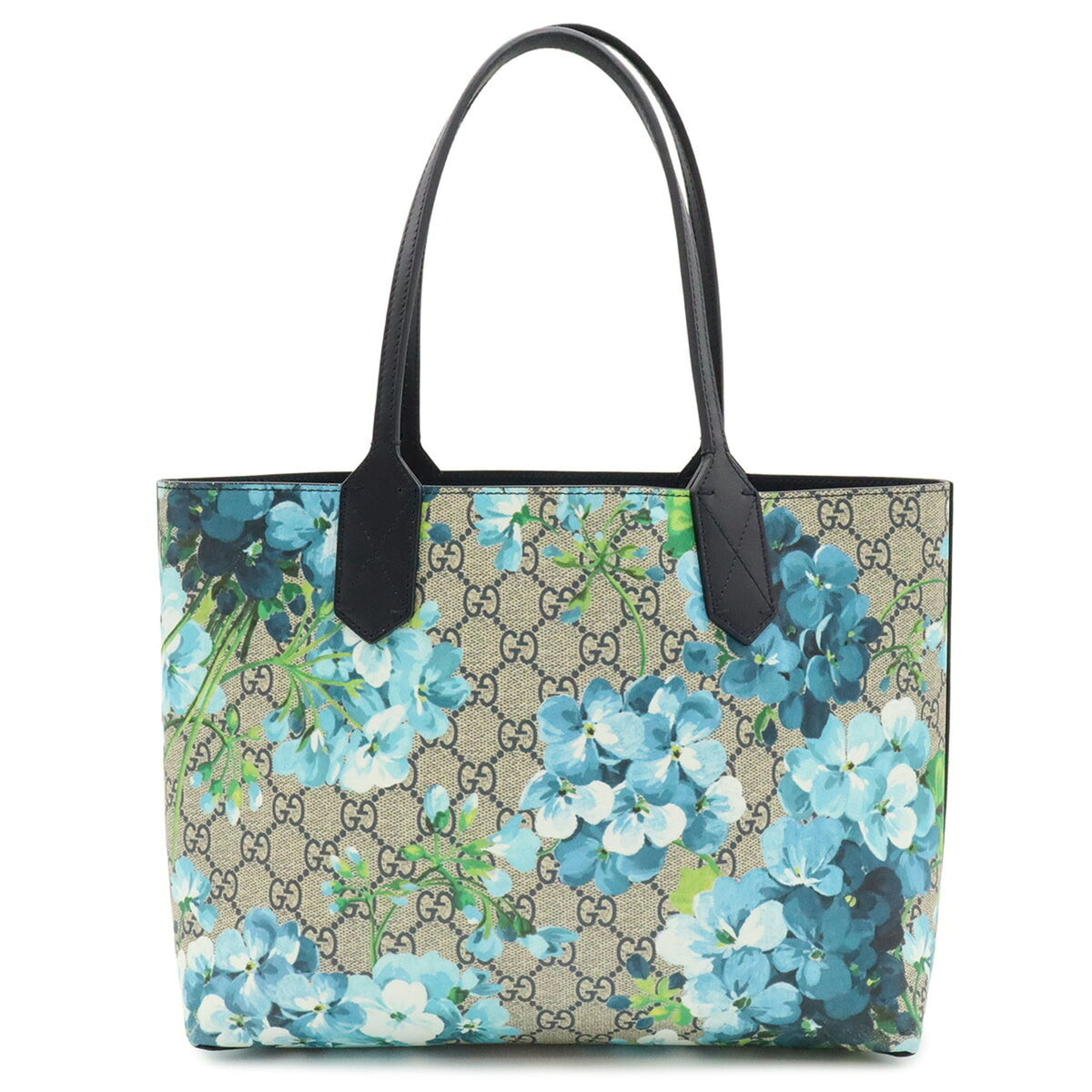 Gucci Beige Blue Multi-Color Navy Gg Supreme Shoulder Bag Tote Bag (Pre-Owned)