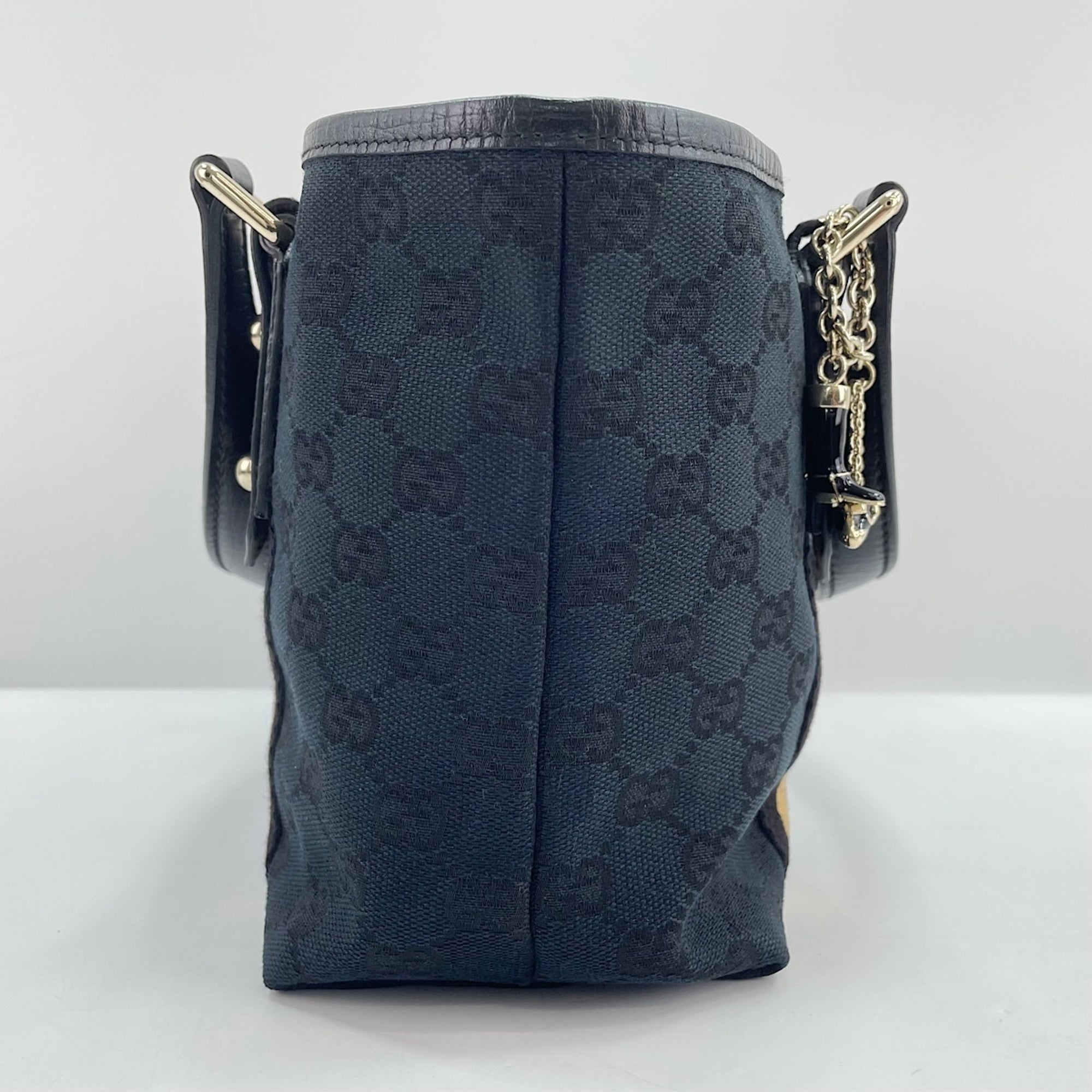 Gucci Sherry Line Black Handbag (Pre-Owned)