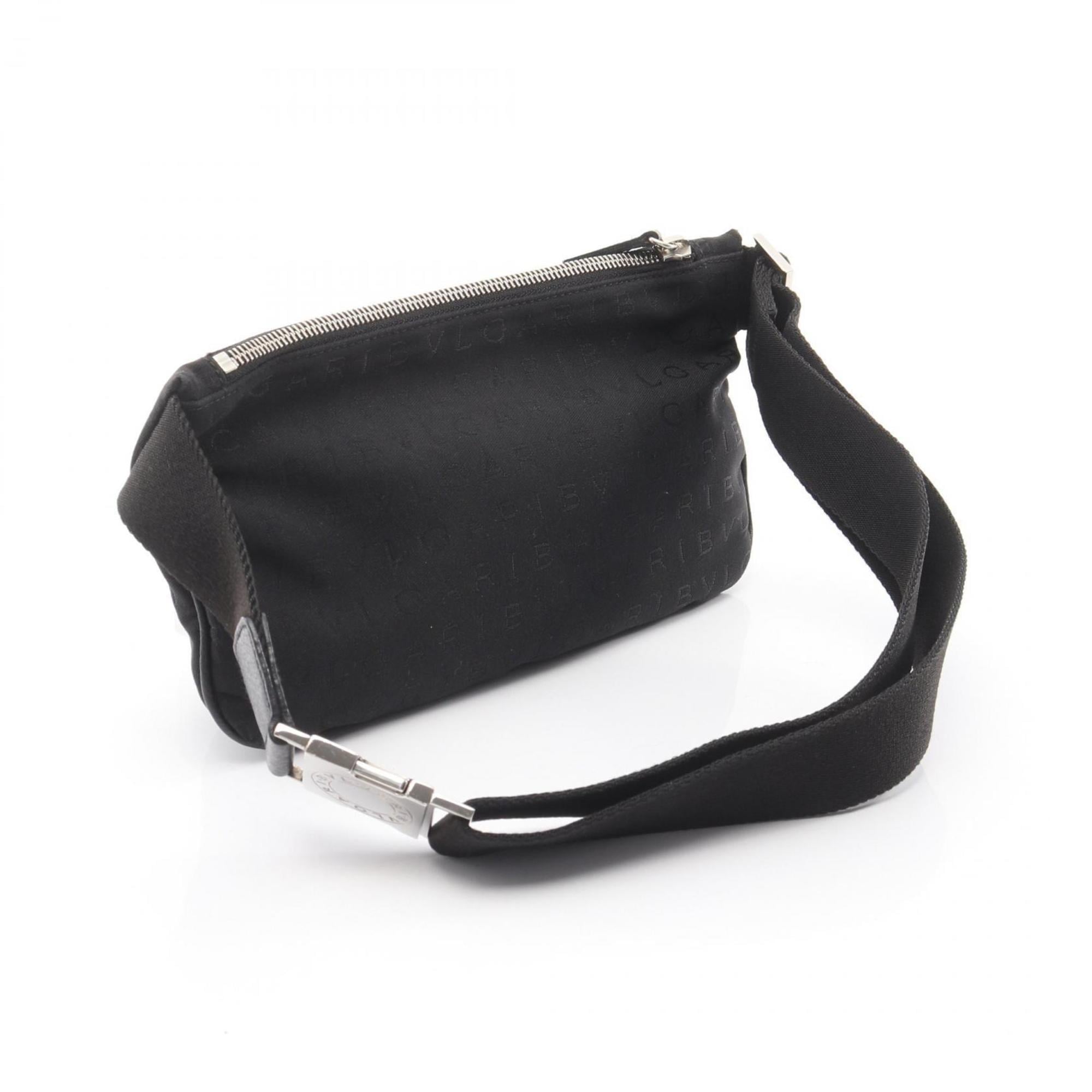 Bvlgari Black Canvas Fanny Pack Handbag (Pre-Owned)