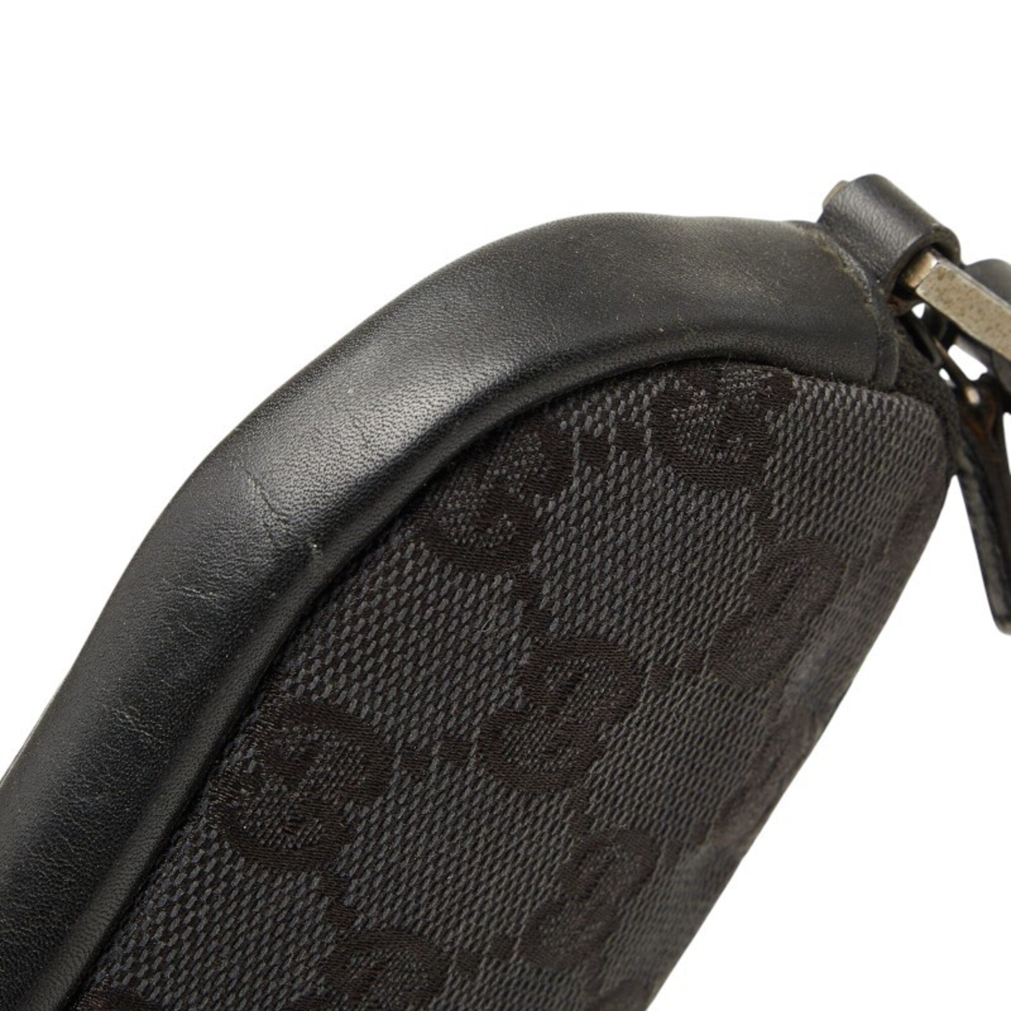 Gucci Black Canvas Leather Pouch (Pre-Owned)