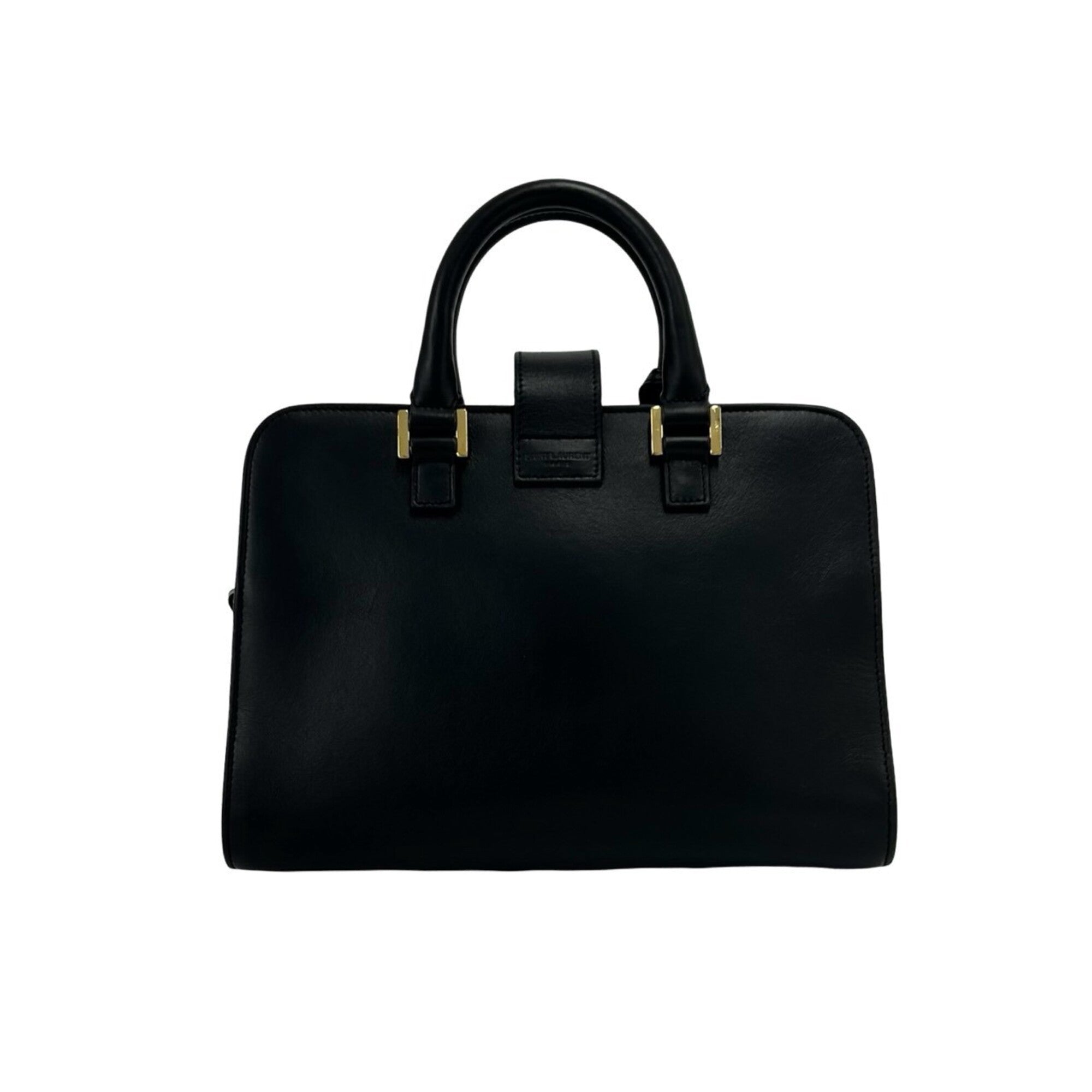 Yves Saint Laurent Black Leather Handbag Shoulder Bag (Pre-Owned)