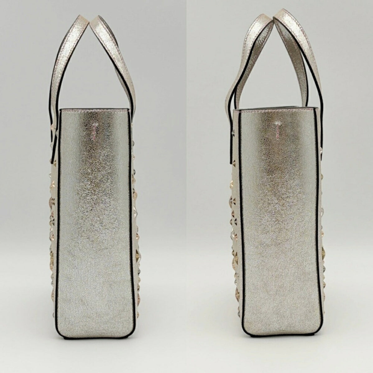 Jimmy Choo Silver Leather Tote Bag (Pre-Owned)