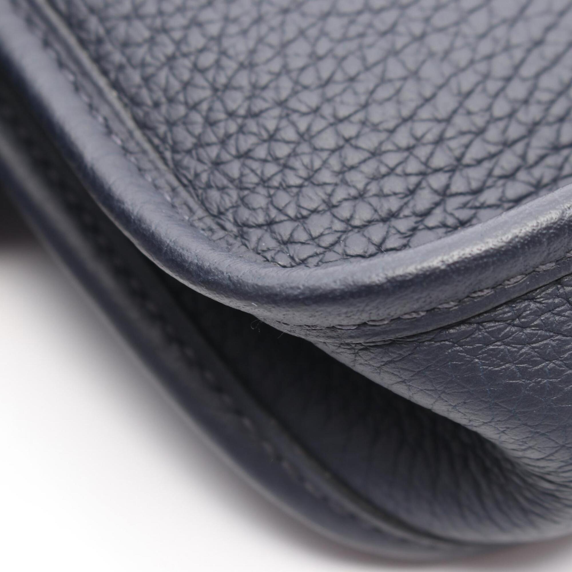 Hermes Blue Nuit Navy Taurillon Clemence Leather Handbag Shoulder Bag (Pre-Owned)