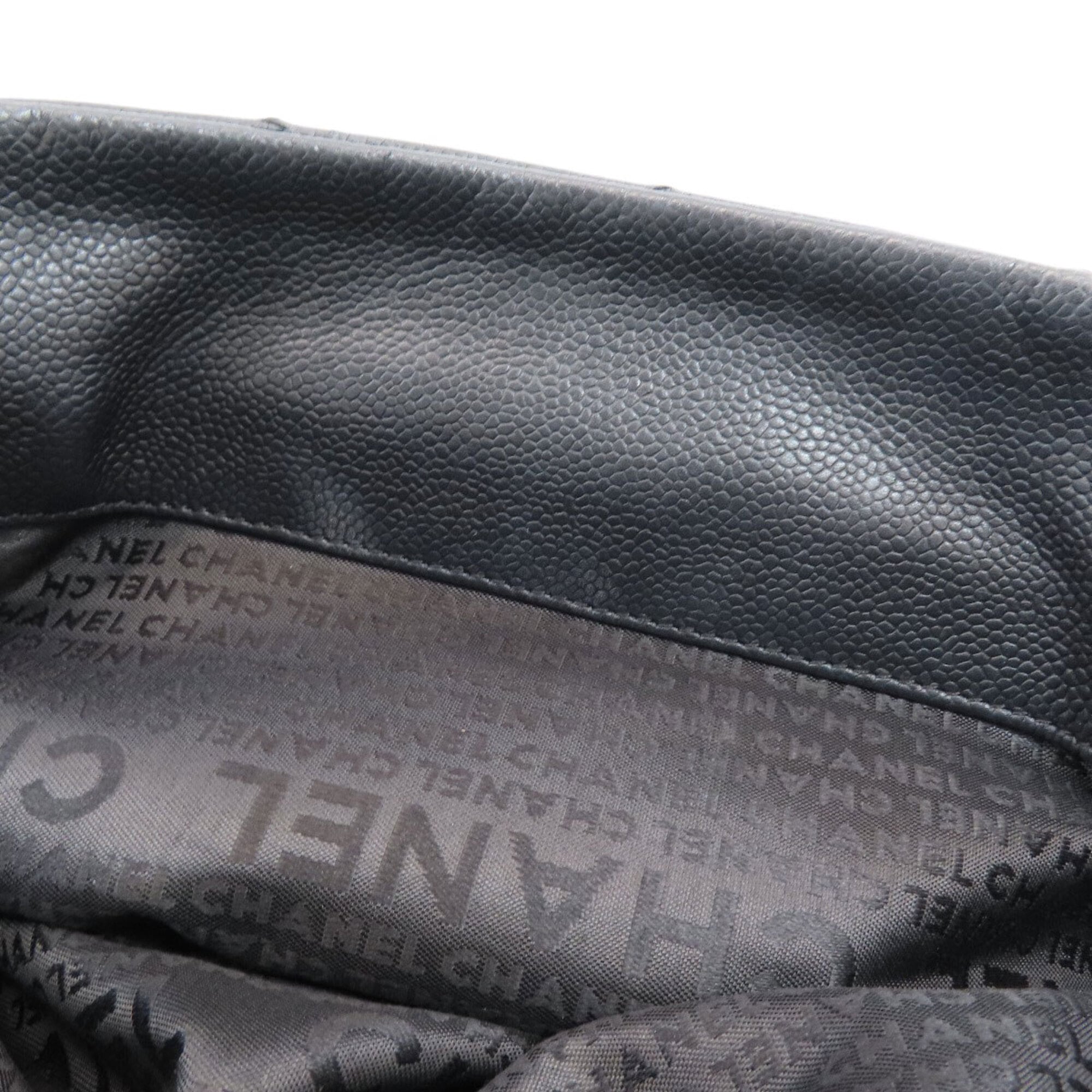 Chanel Black Leather Tote Bag (Pre-Owned)