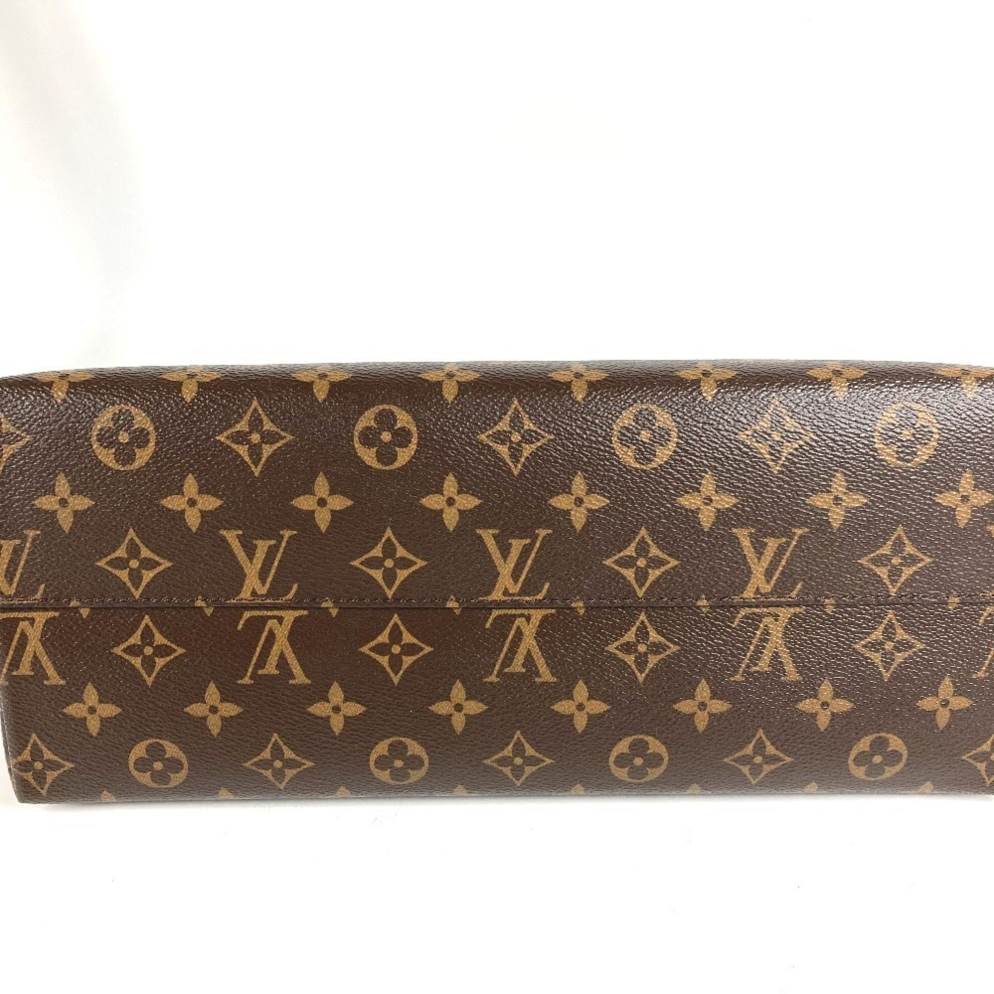 Louis Vuitton Black Brown Noir Monogram Canvas Leather Handbag Tote Bag (Pre-Owned)