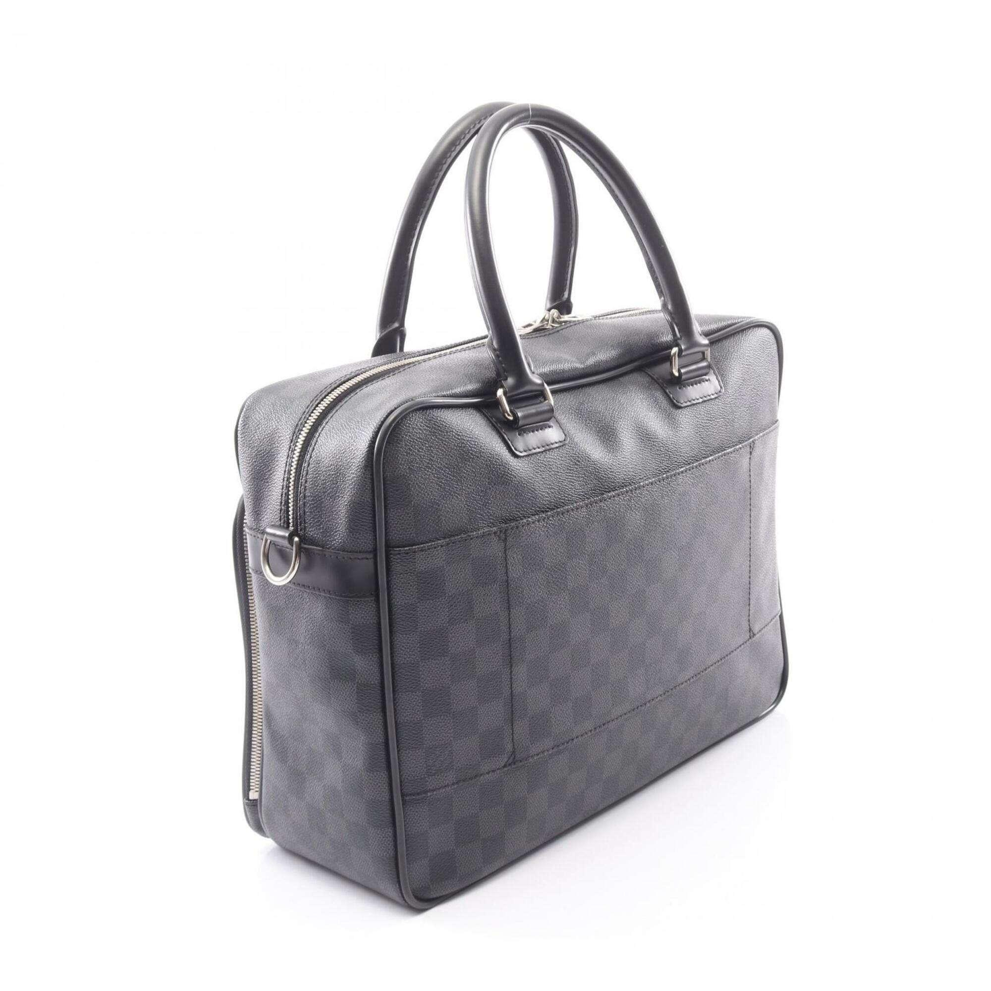Louis Vuitton Black Damier Graphite Coated Canvas Leather Briefcase Handbag (Pre-Owned)