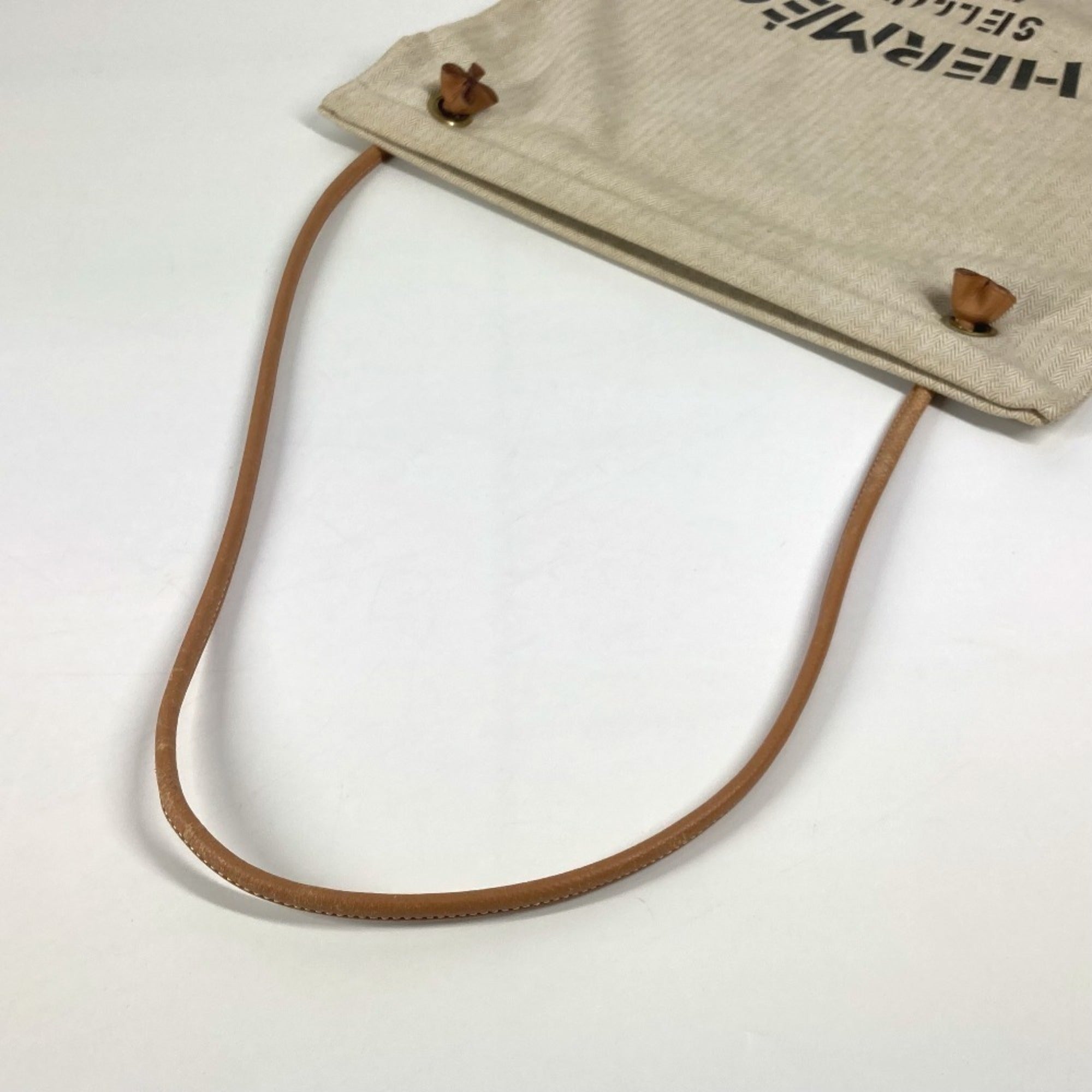 Hermes Natural White Cotton Shoulder Bag (Pre-Owned)