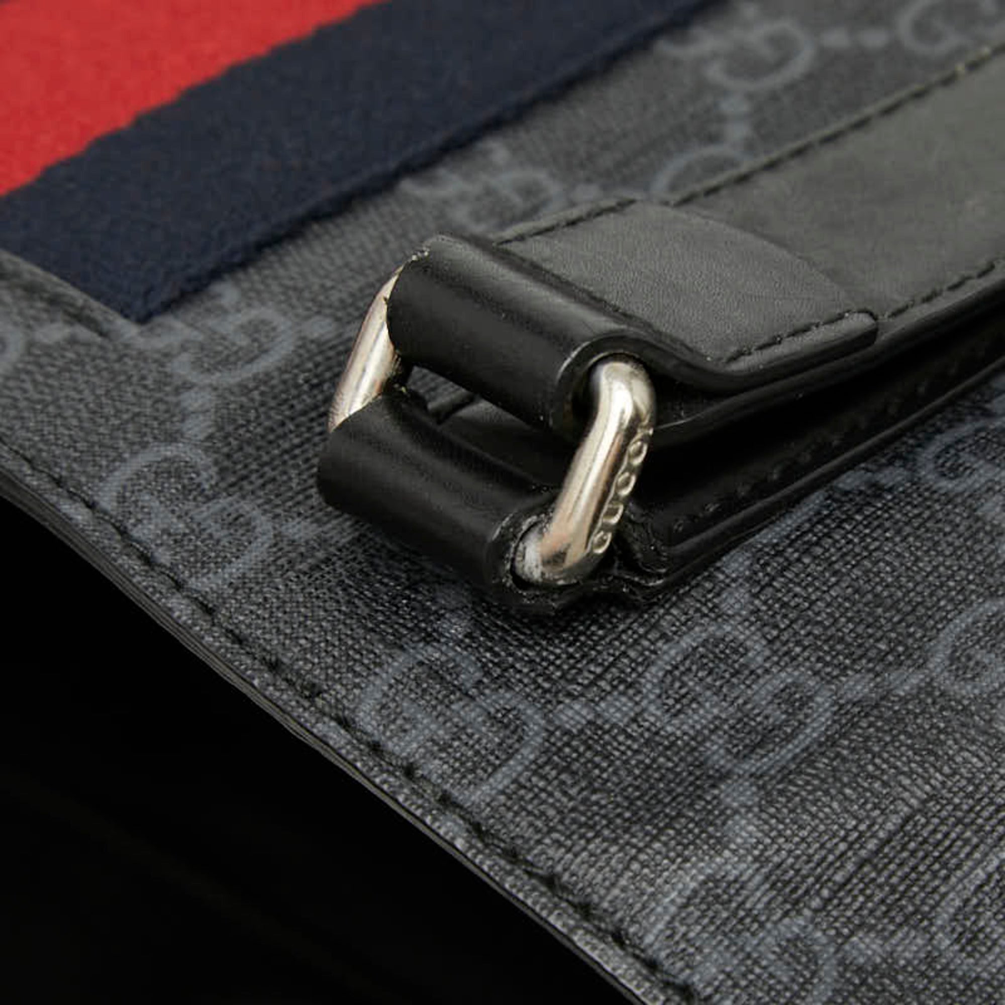 Gucci Black Gray Pvc Leather Tote Bag (Pre-Owned)