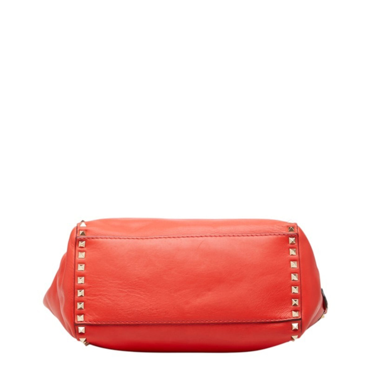 Valentino Red Color Leather Handbag Shoulder Bag (Pre-Owned)