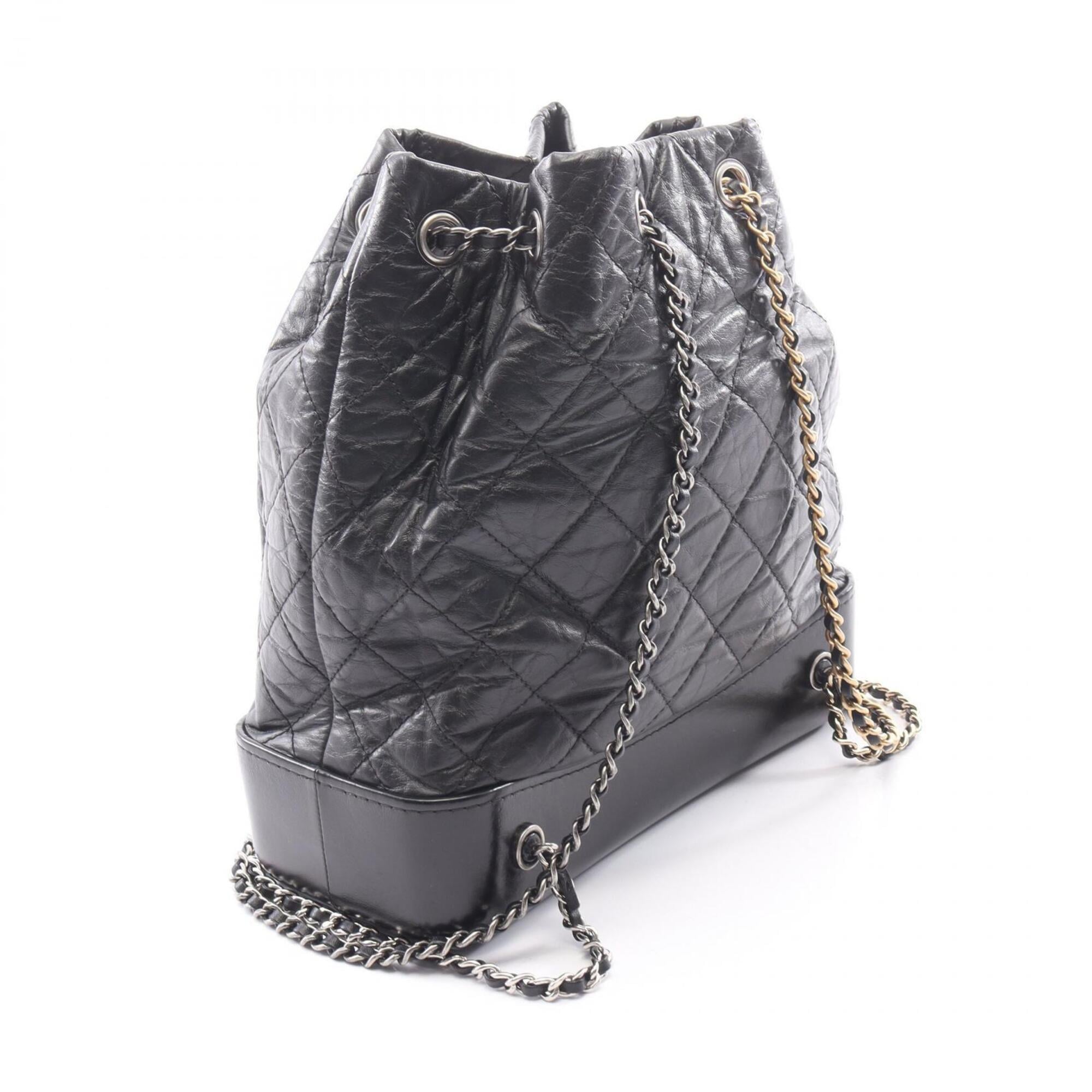 Chanel Black Leather Backpack (Pre-Owned)