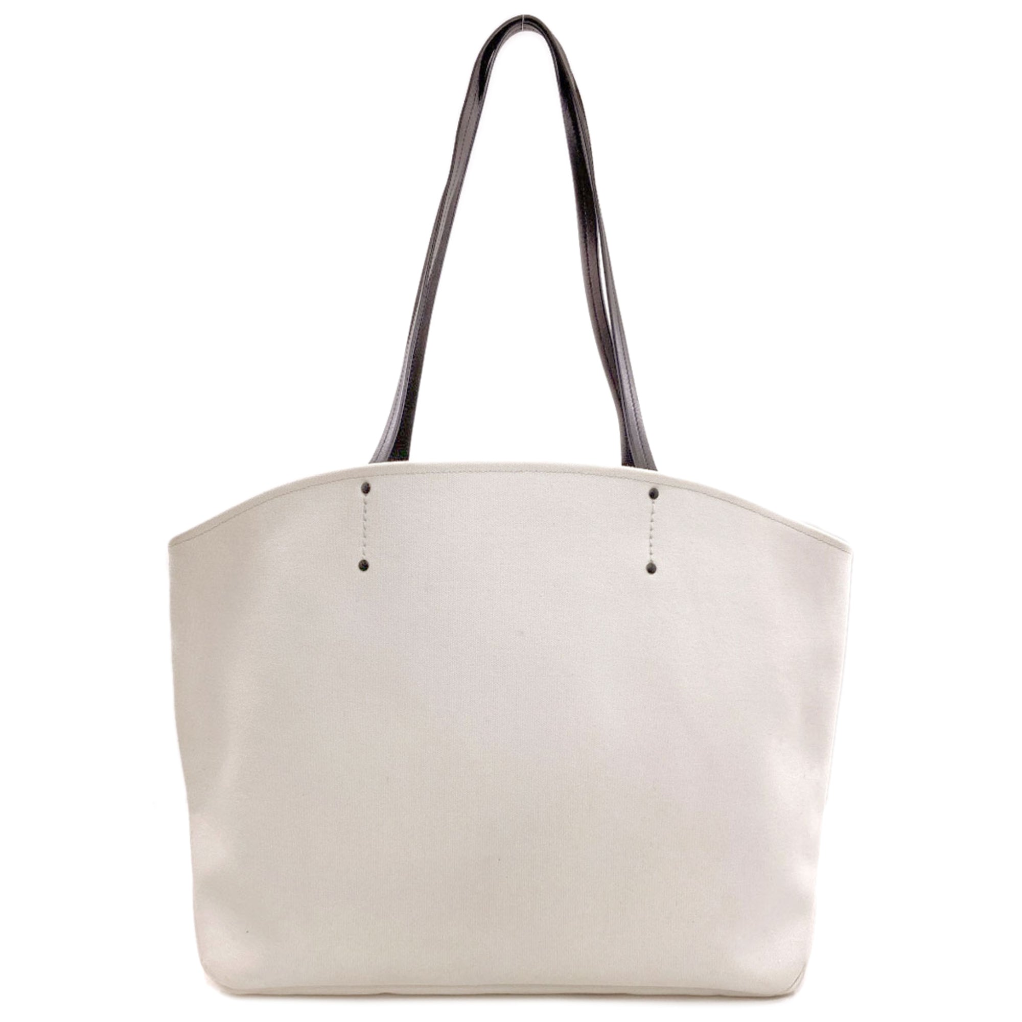 Prada Green Light Blue White Canvas Tote Bag (Pre-Owned)