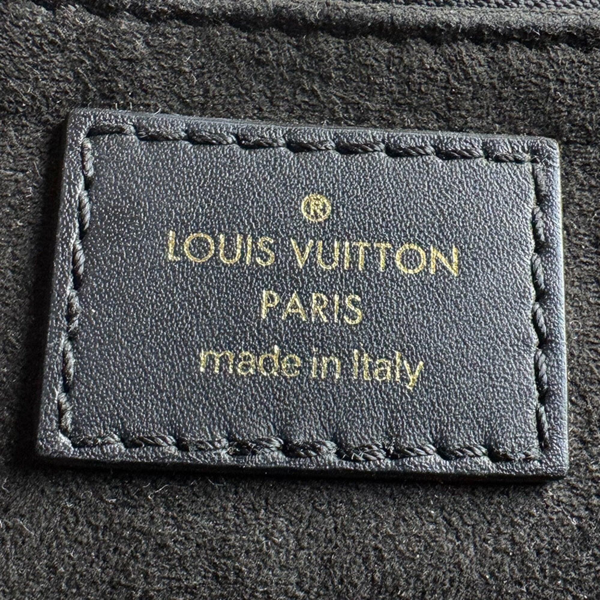 Louis Vuitton Black Leather Handbag Shoulder Bag (Pre-Owned)