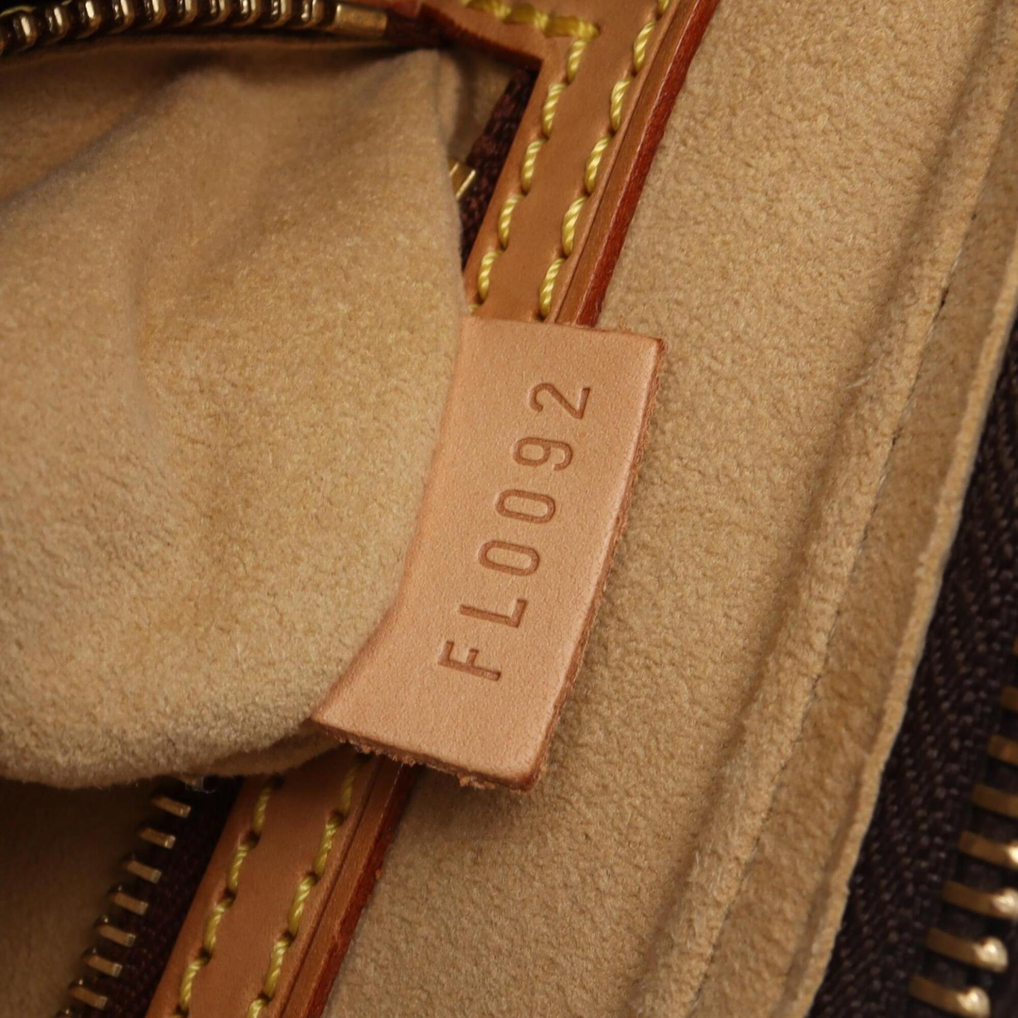 Louis Vuitton Brown Monogram Coated Canvas Leather Handbag Shoulder Bag (Pre-Owned)