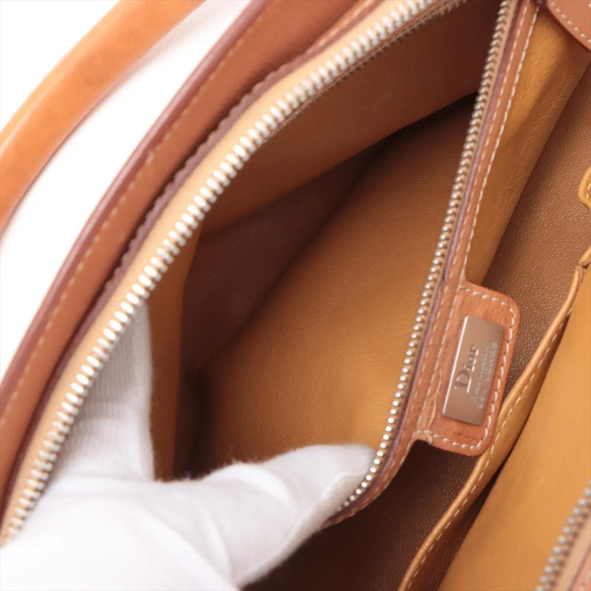 Christian Dior Brown Leather Tote Bag (Pre-Owned)