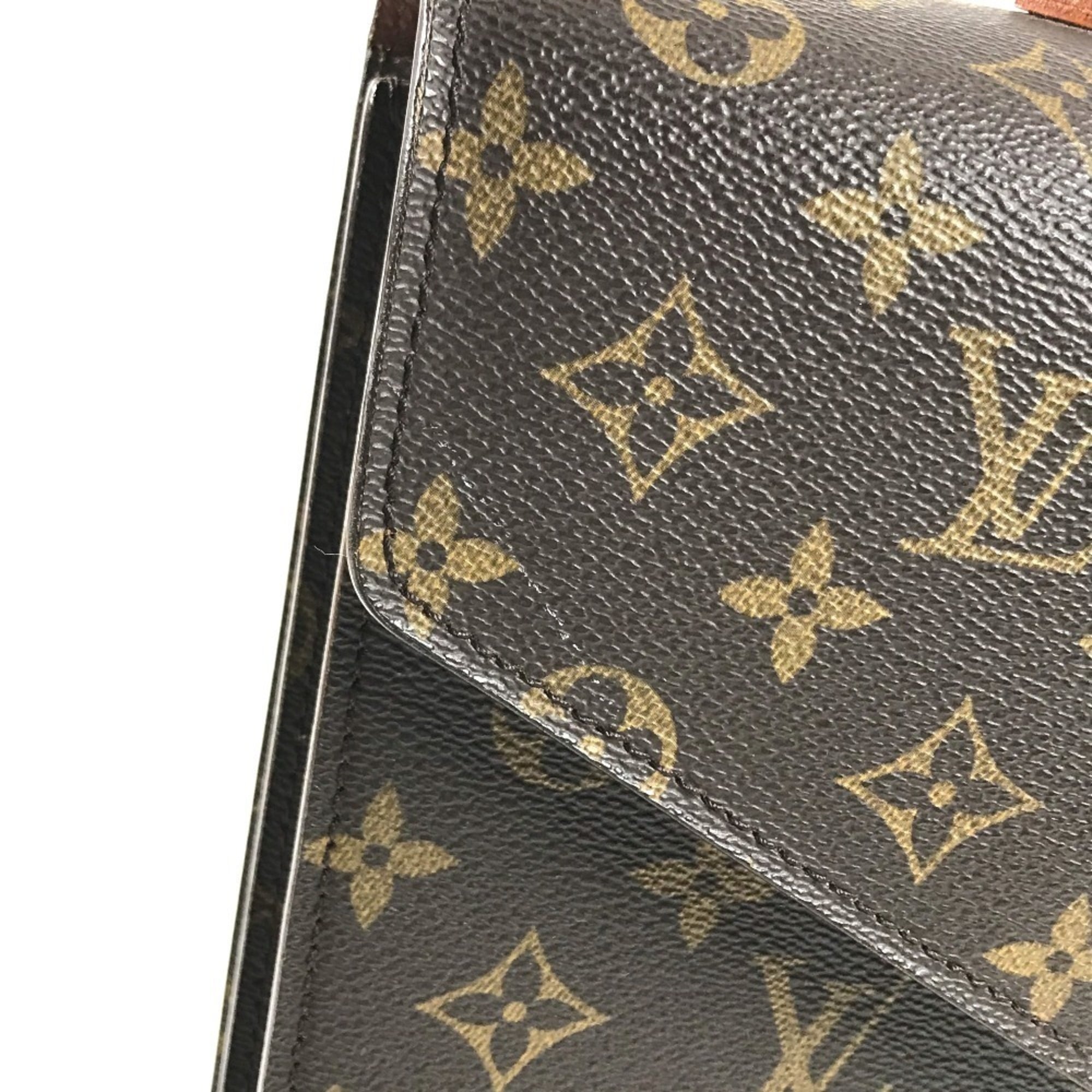 Louis Vuitton Brown Monogram Monogram Briefcase Handbag Tote Bag (Pre-Owned)