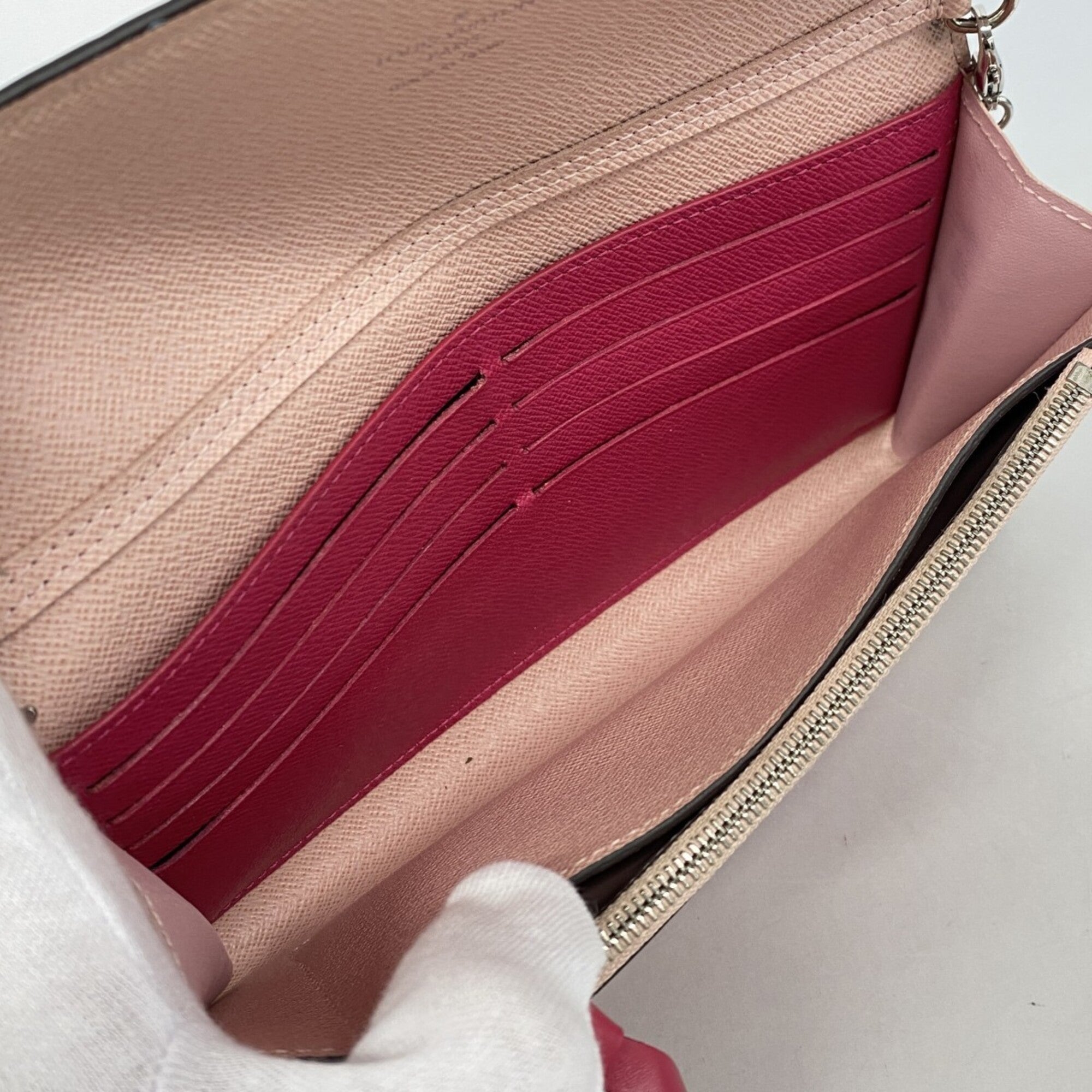 Louis Vuitton Pink Red Color Chain/Shoulder Wallet (Pre-Owned)