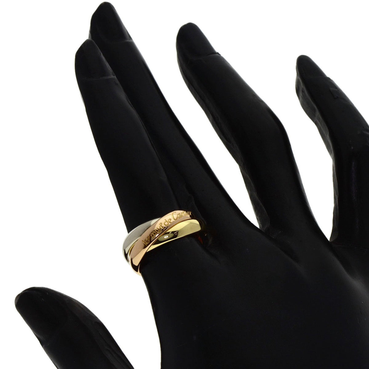 Cartier Trinity Pink White Yellow Band Ring (Pre-Owned)