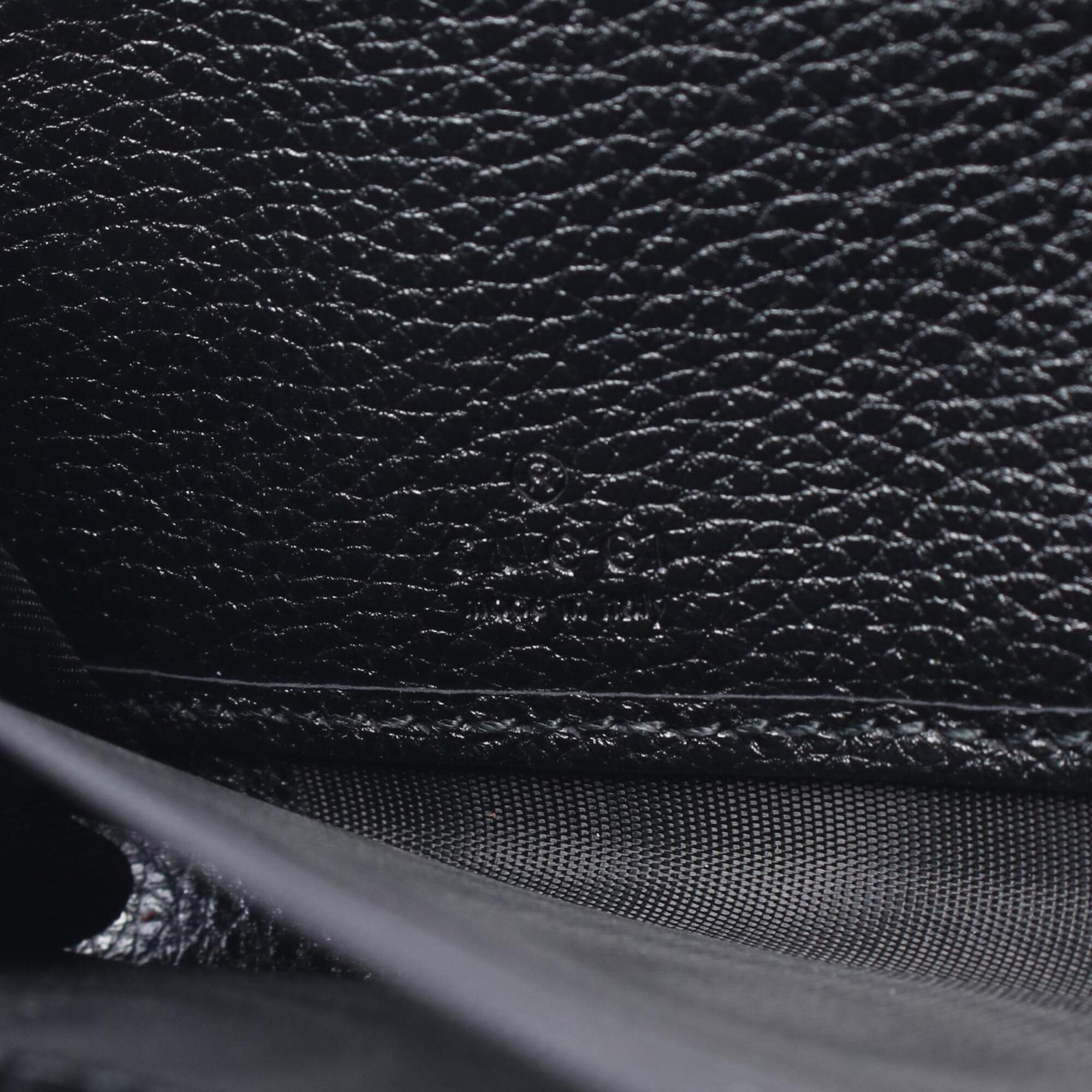 Gucci Black Leather Long Wallet (Bi-Fold) (Pre-Owned)