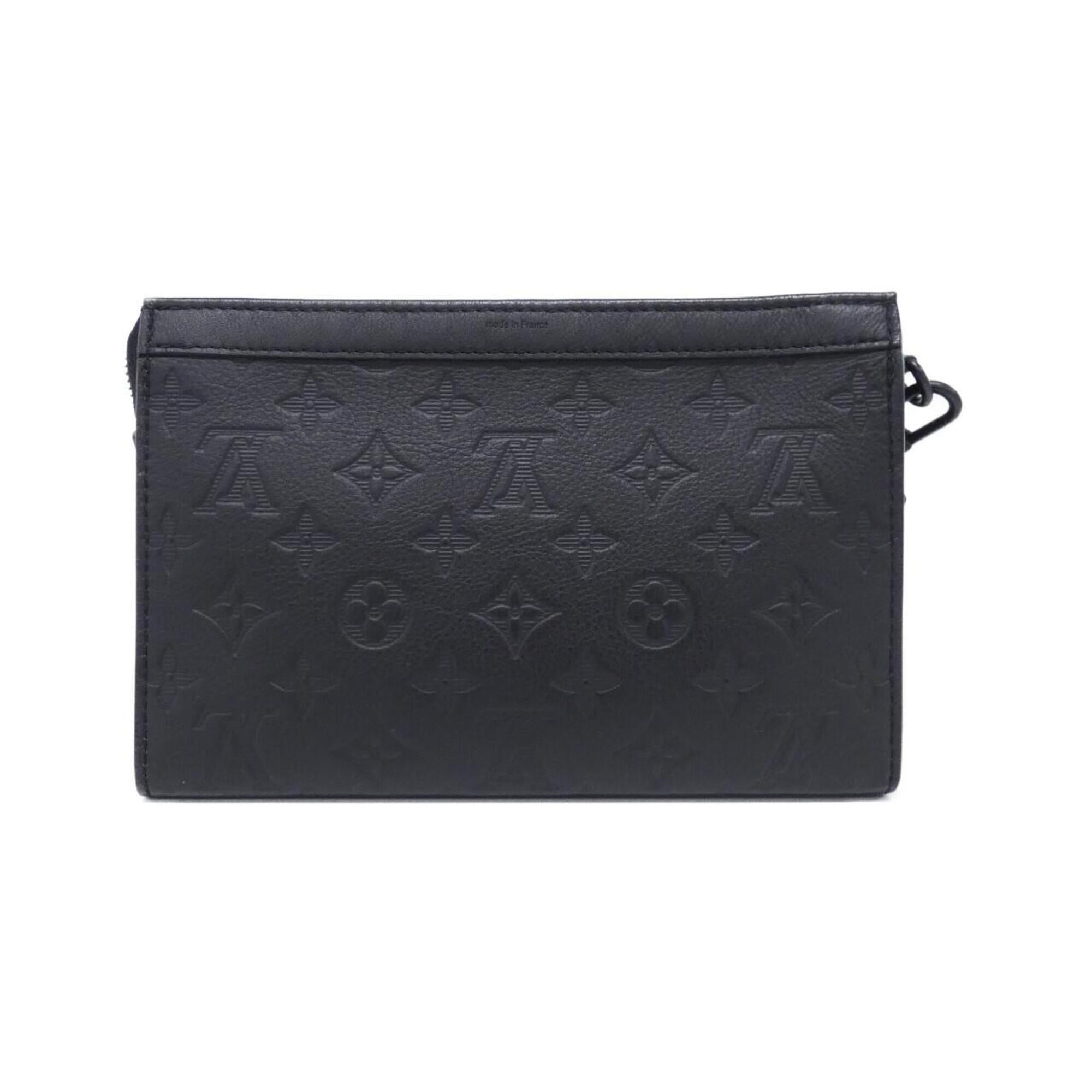 Louis Vuitton Black Leather Shoulder Bag (Pre-Owned)