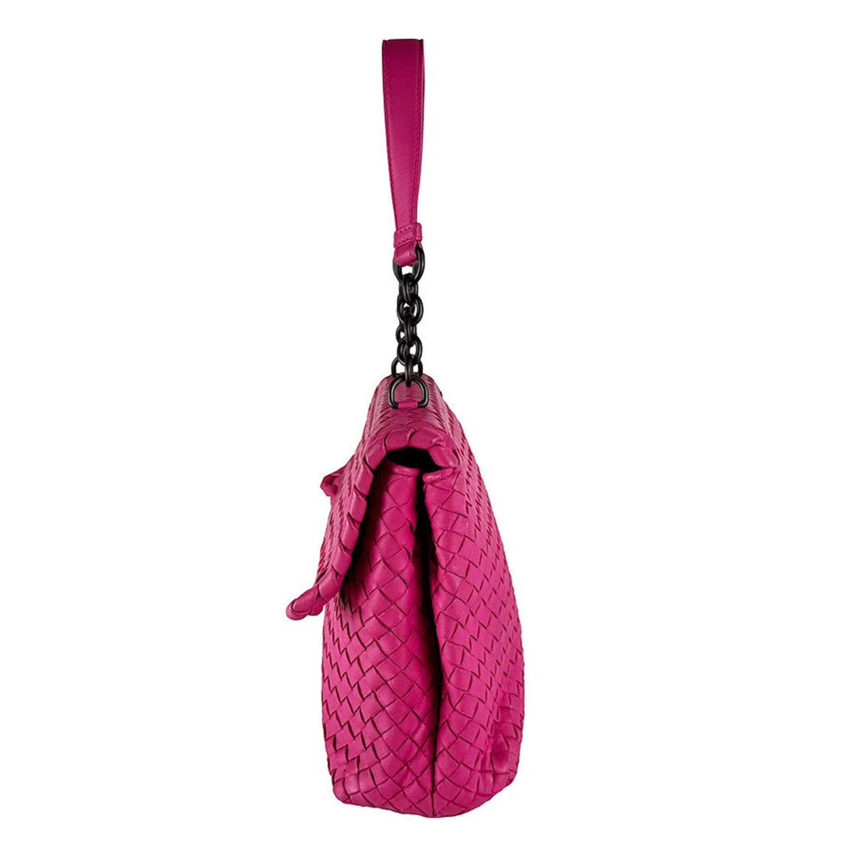 Bottega Veneta Pink Intrecciato Shoulder Bag (Pre-Owned)