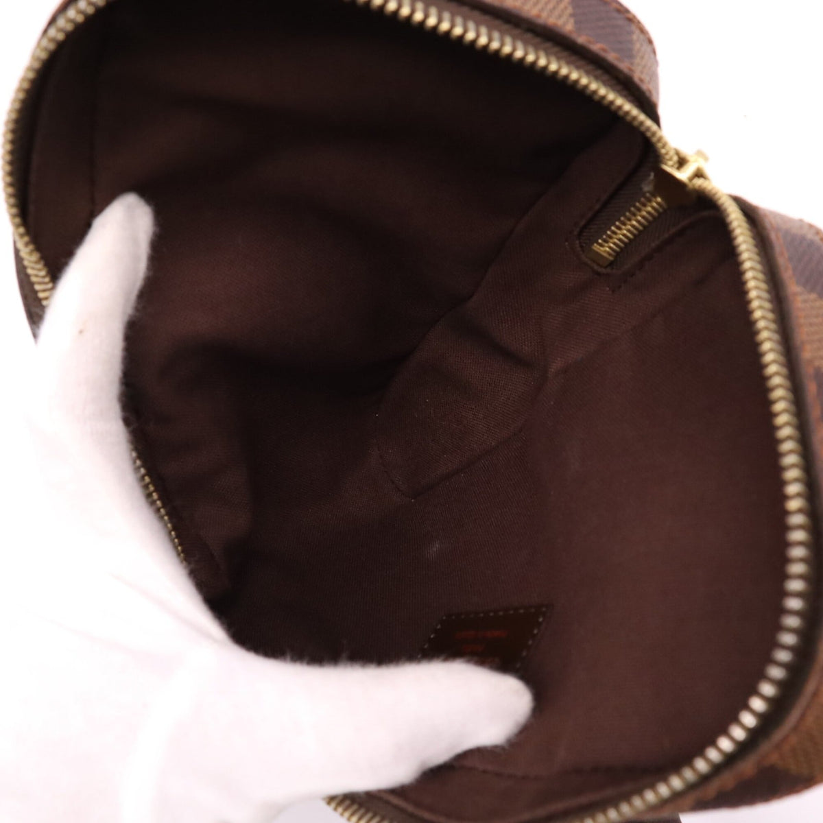 Louis Vuitton Damier Beige Brown Coated Canvas Leather Shoulder Bag (Pre-Owned)