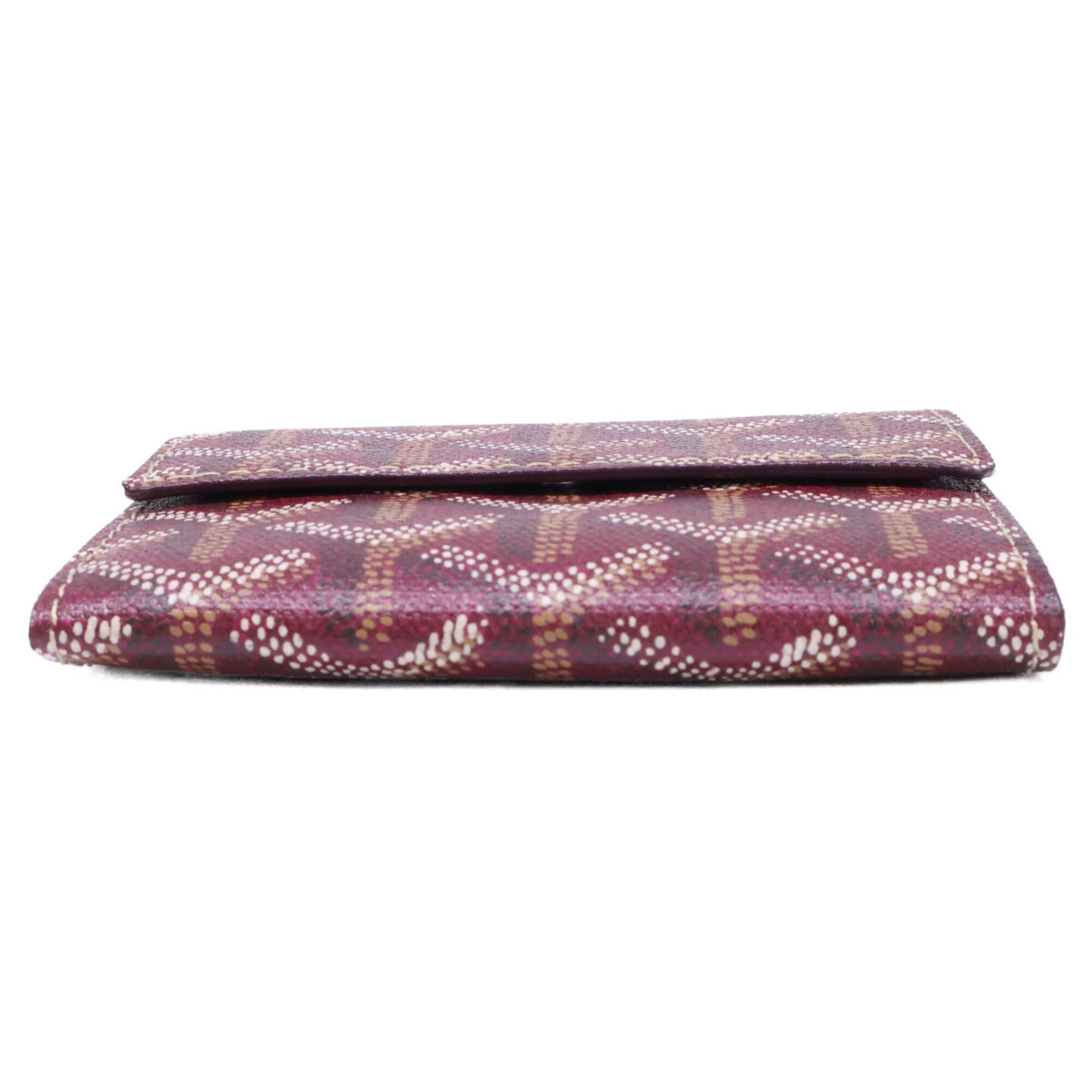 Goyard Burgundy Canvas Coin Purse/Coin Case (Pre-Owned)