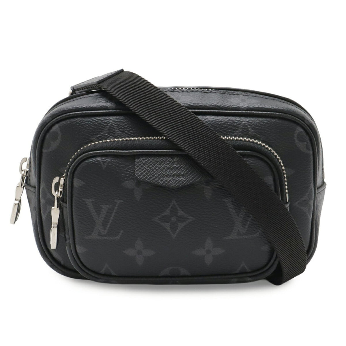 Louis Vuitton Black Gray Monogram Eclipse Canvas Pochette Pouch Shoulder Bag Sling Bag (Pre-Owned)