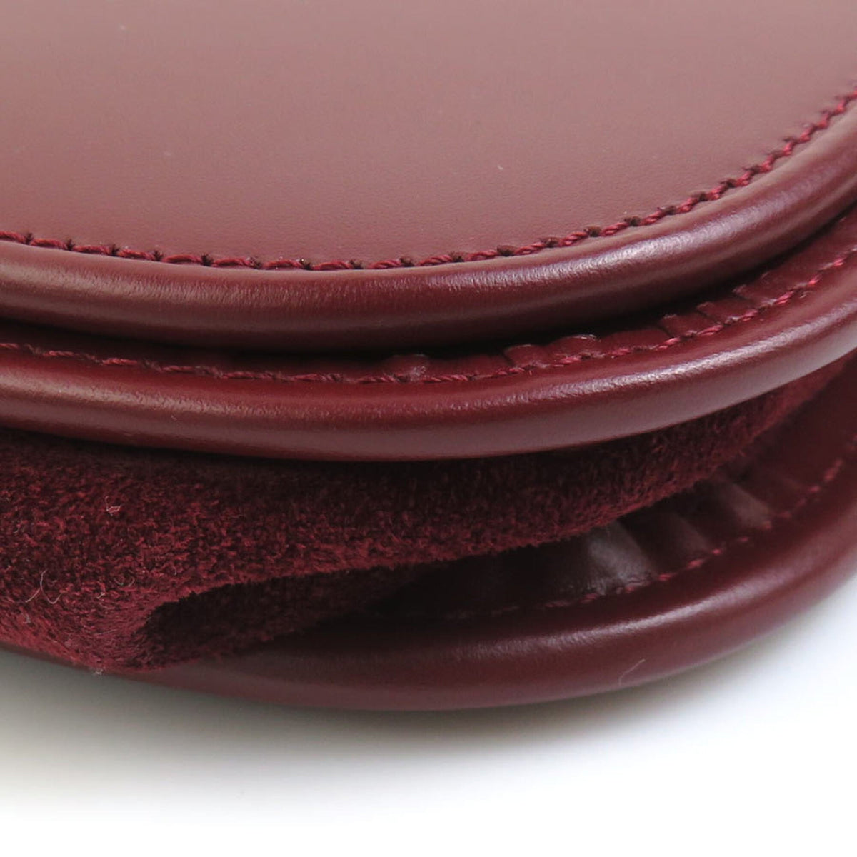 Cartier Burgundy Leather Shoulder Bag (Pre-Owned)