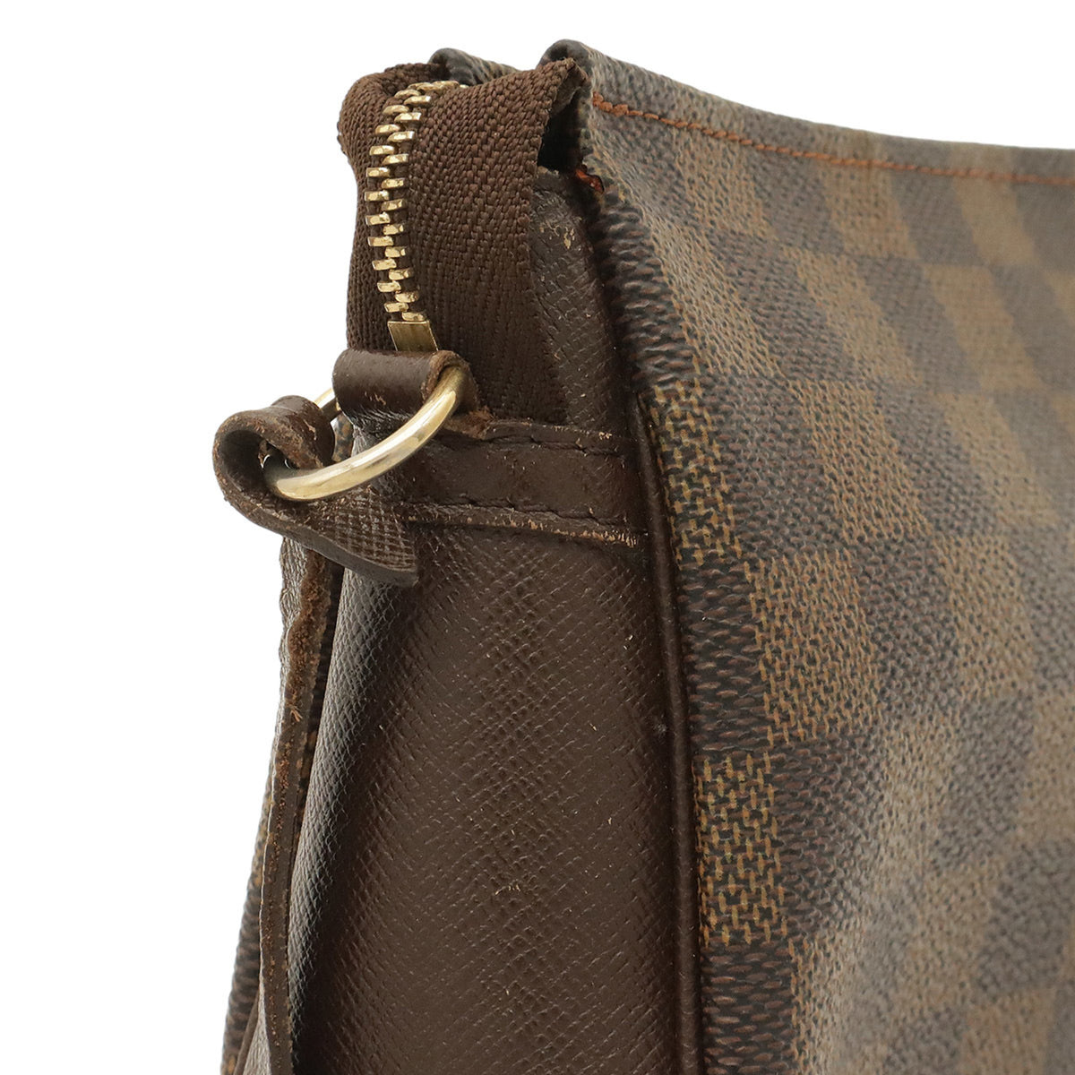 Louis Vuitton Black Brown Damier Canvas Damier Canvas Handbag Pochette Pouch Shoulder Bag (Pre-Owned)