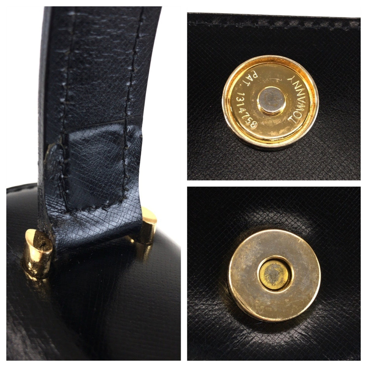Versace Black Leather Handbag (Pre-Owned)