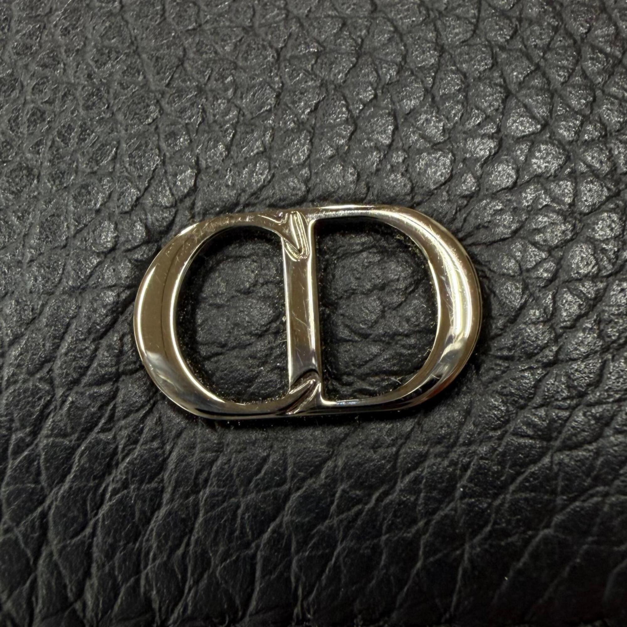 Dior Homme Black Leather Long Wallet (Bi-Fold) (Pre-Owned)