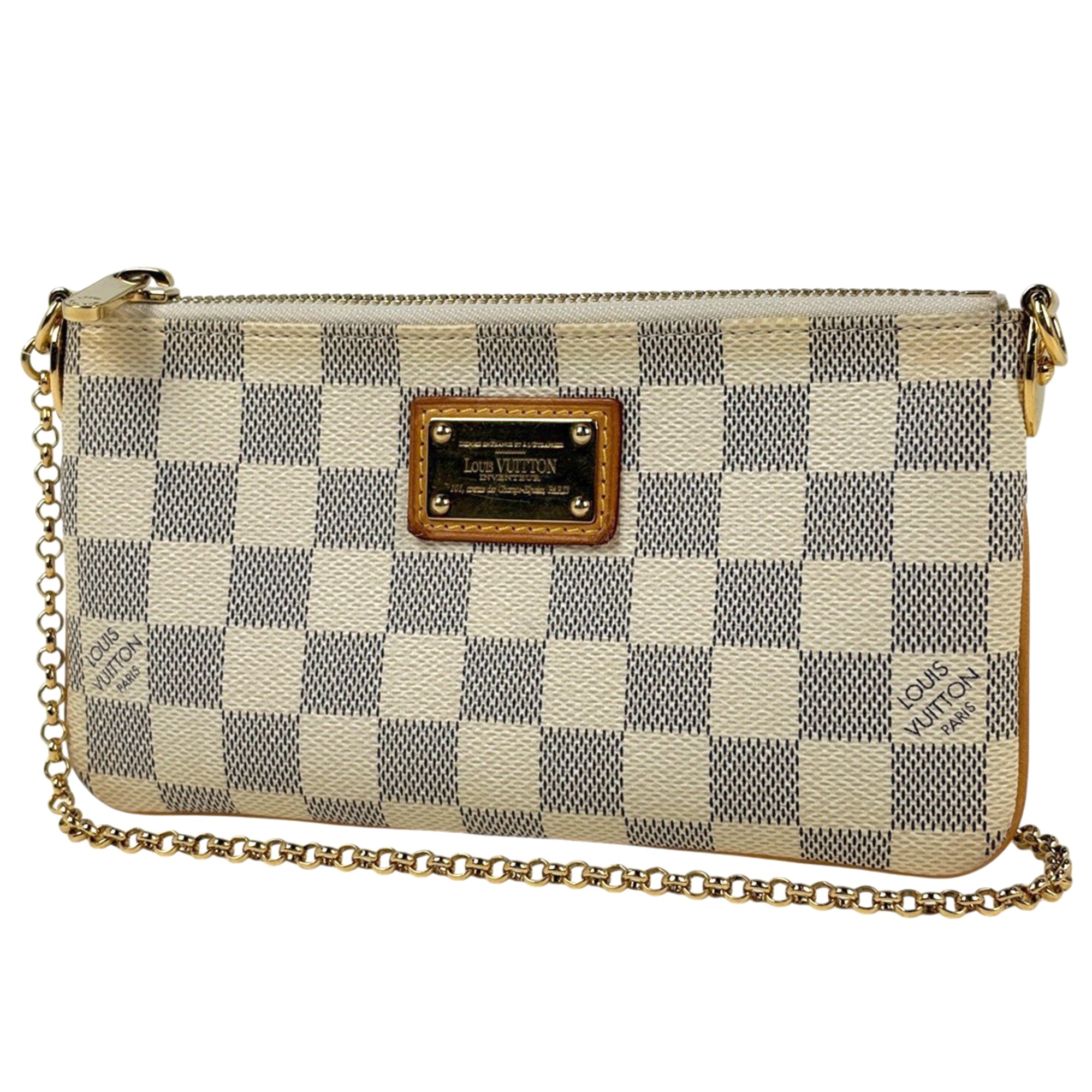 Louis Vuitton Damier Infini White Damier Azur Pochette Shoulder Bag (Pre-Owned)