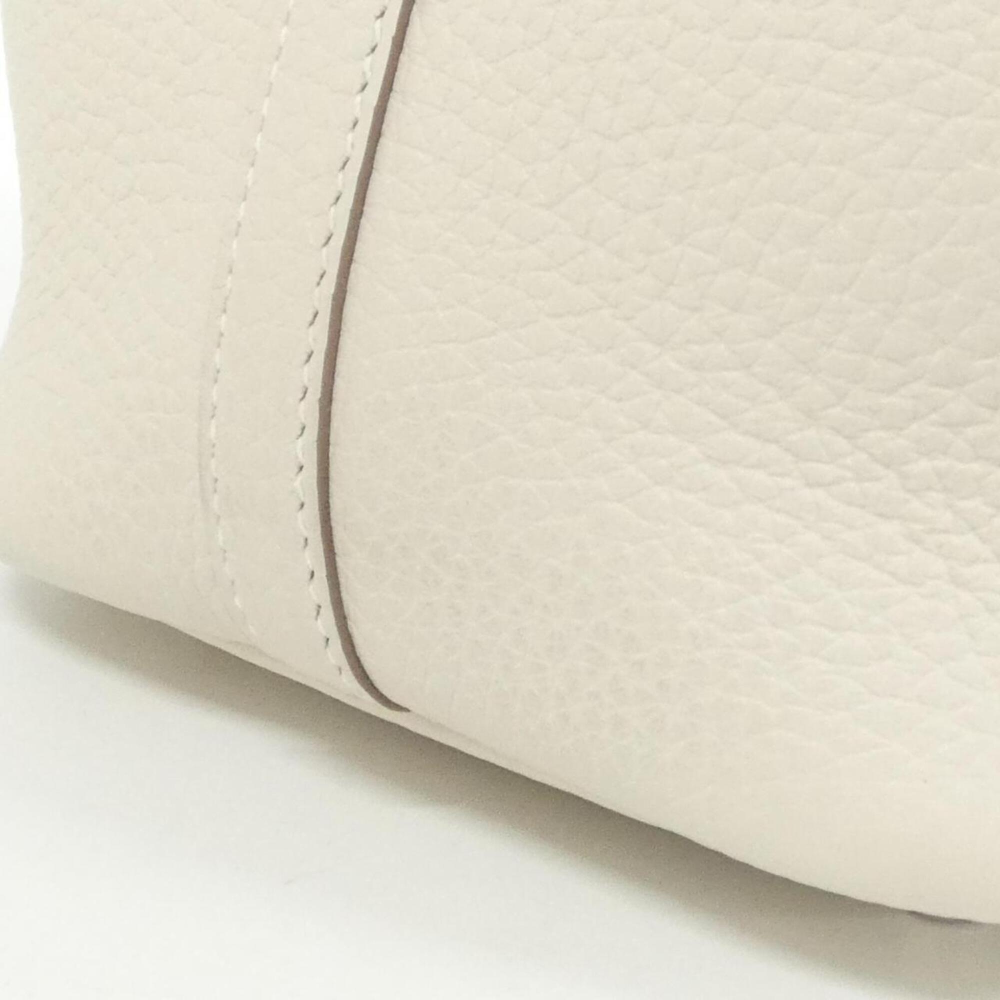 Hermes Cream White Taurillon Clemence Leather Handbag (Pre-Owned)