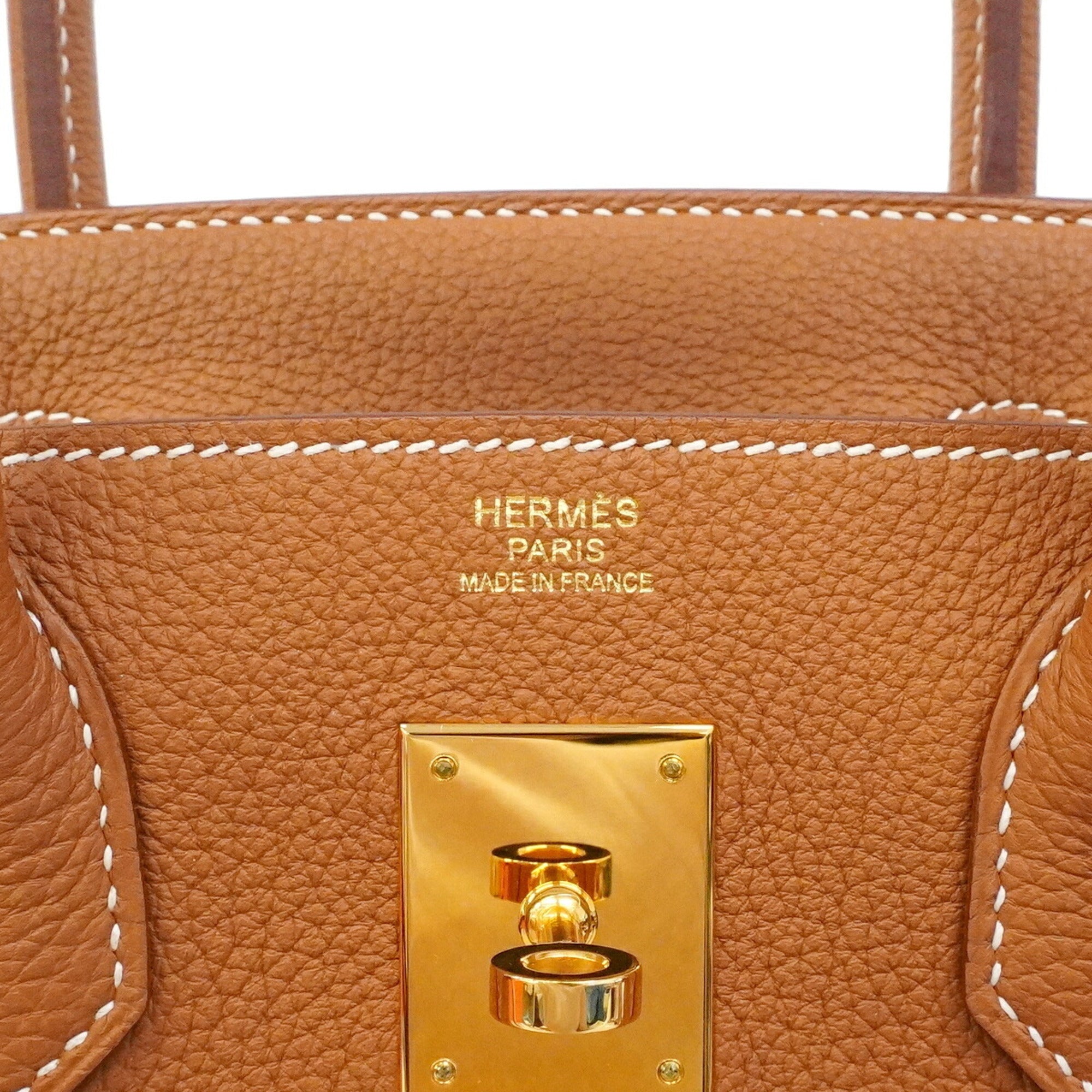 Hermes Gold Togo Leather Handbag (Pre-Owned)