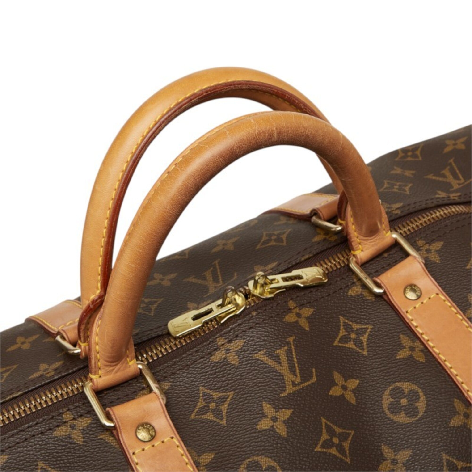 Louis Vuitton Monogram Brown Pvc Leather Boston Bag Shoulder Bag (Pre-Owned)