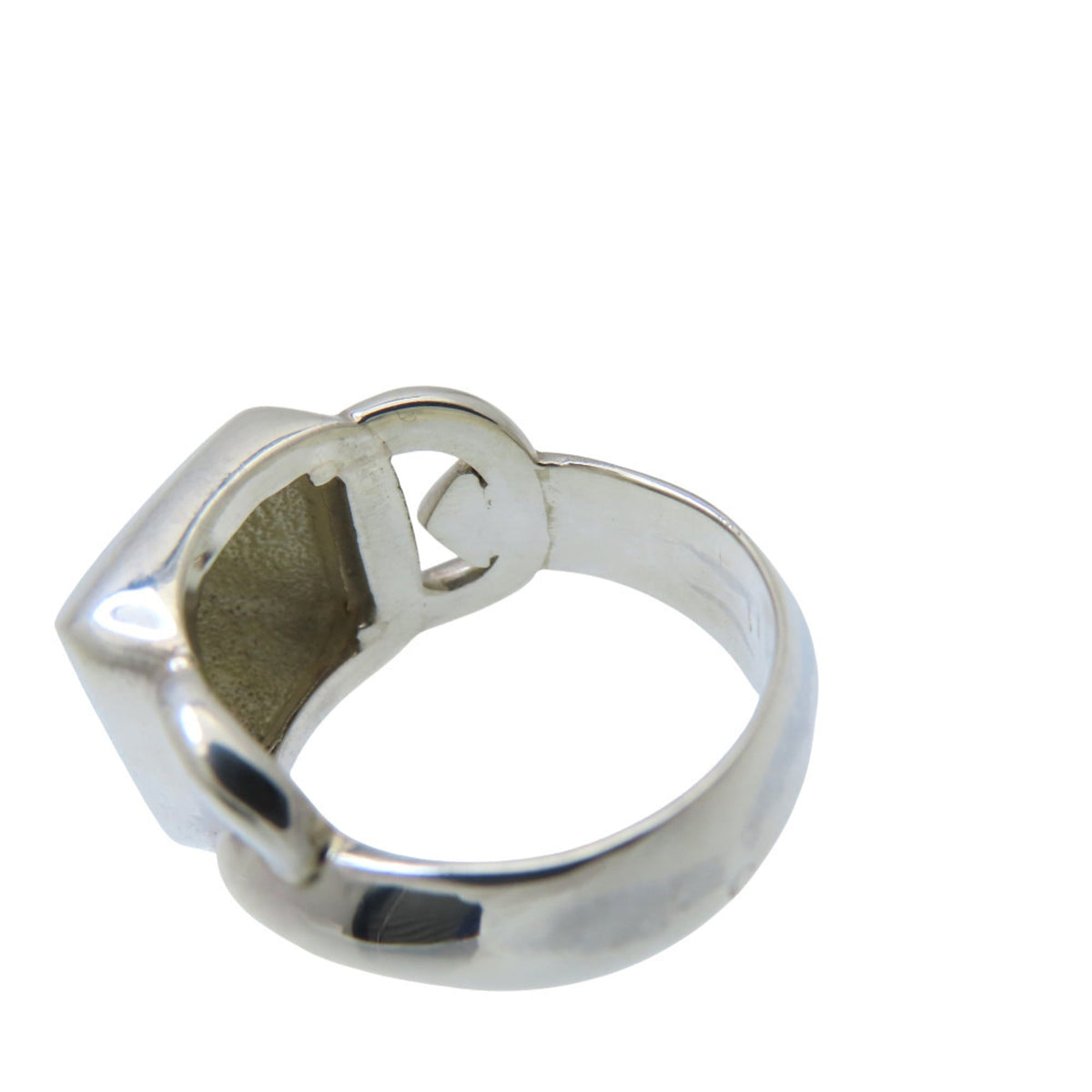 Hermes Silver Silver 925 Band Ring (Pre-Owned)