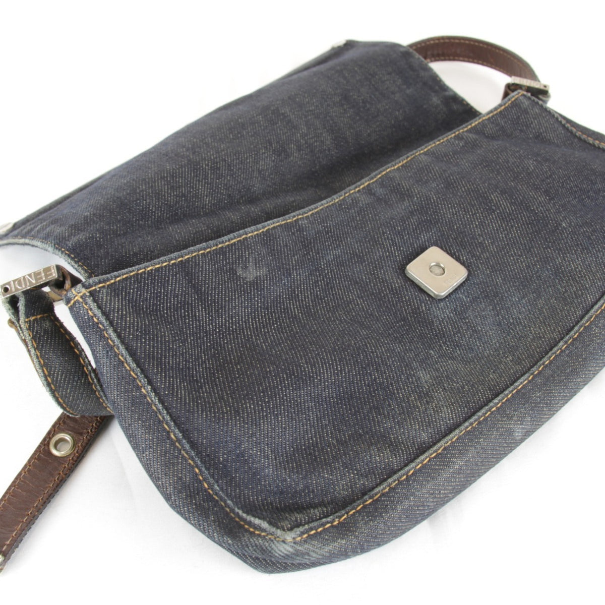 Fendi Navy Denim Shoulder Bag (Pre-Owned)