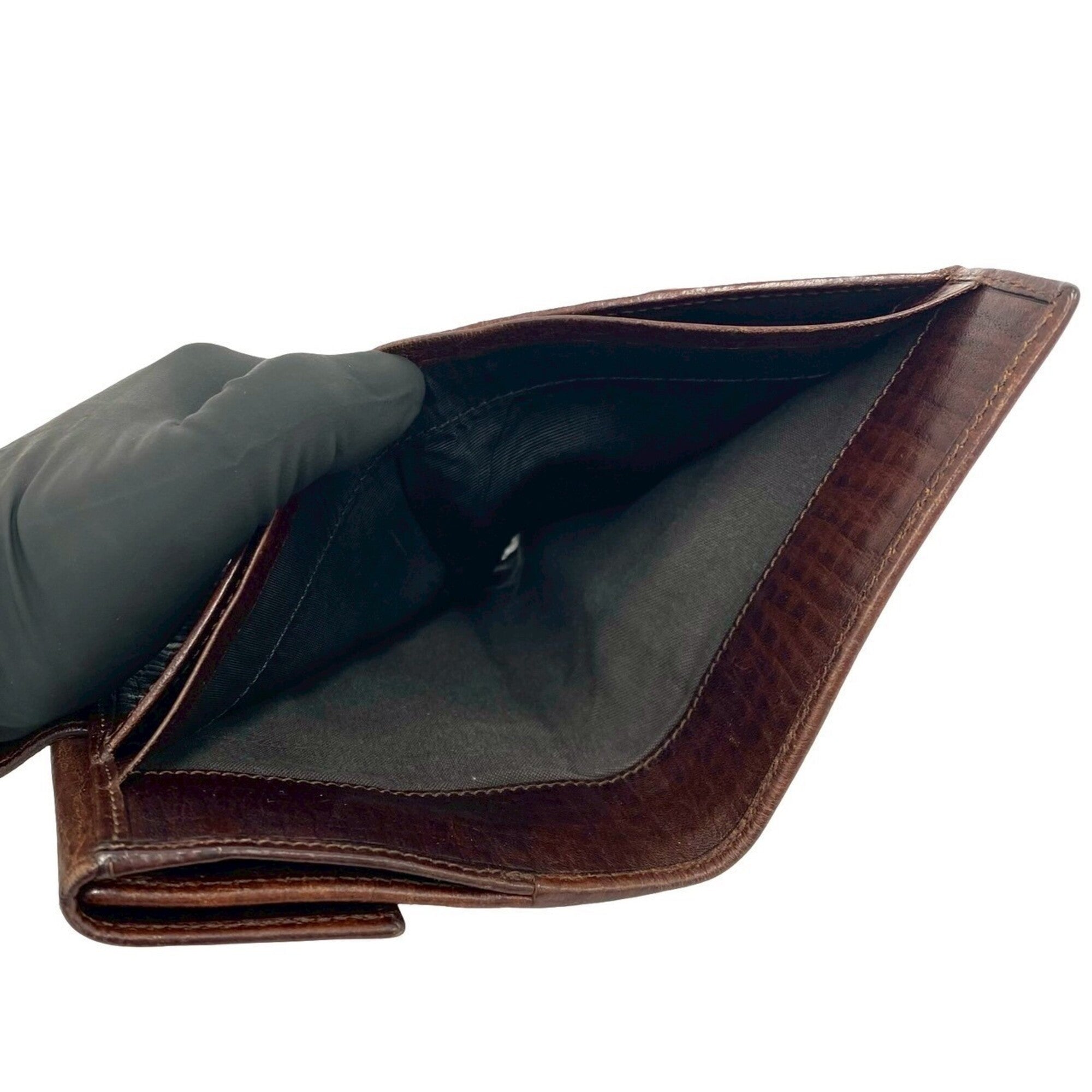 Fendi Brown Canvas Leather Wallet (Bi-Fold) (Pre-Owned)
