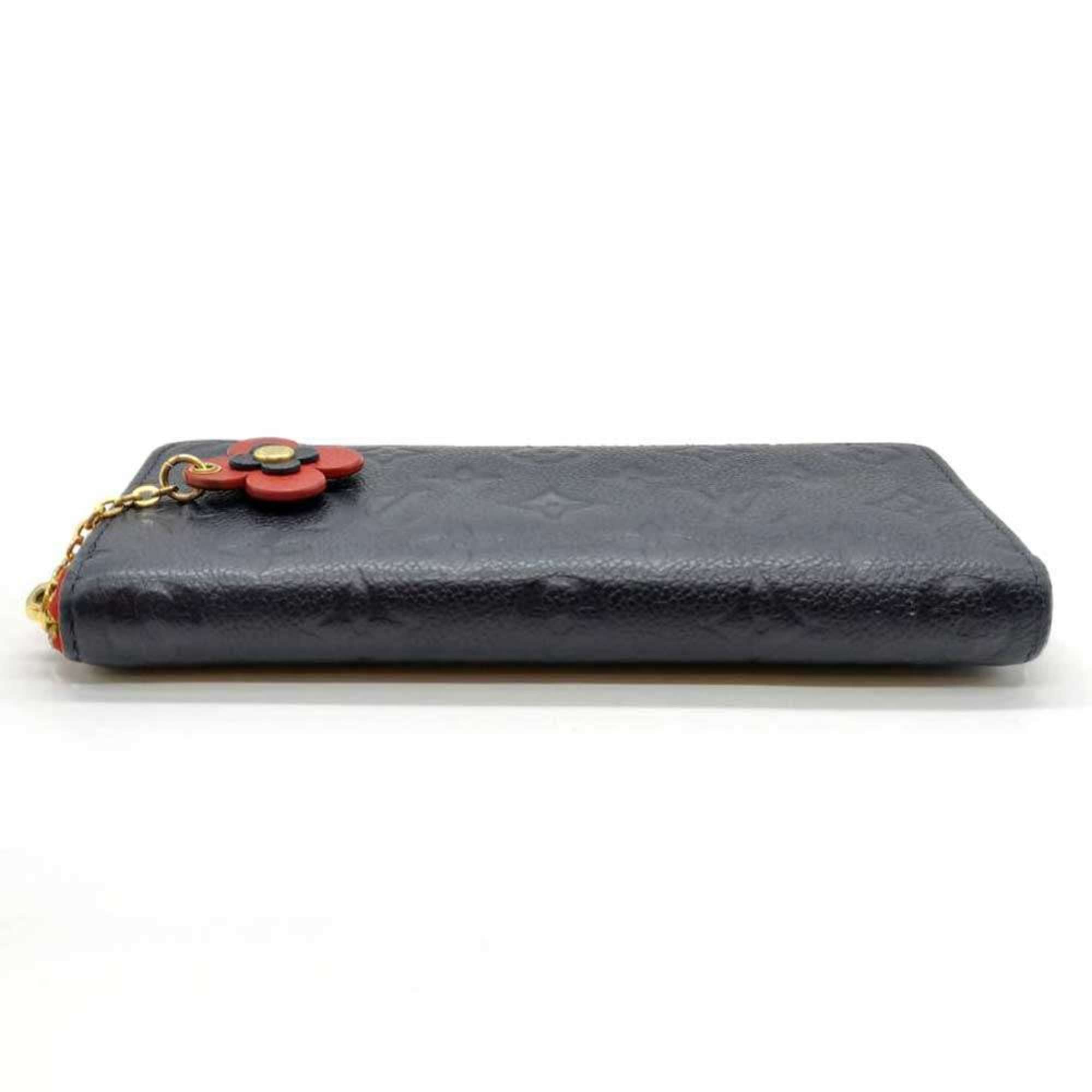 Louis Vuitton Monogram Empreinte Marine Rouge Navy Red Color Monogram Empreinte Long Wallet (Bi-Fold) (Pre-Owned)