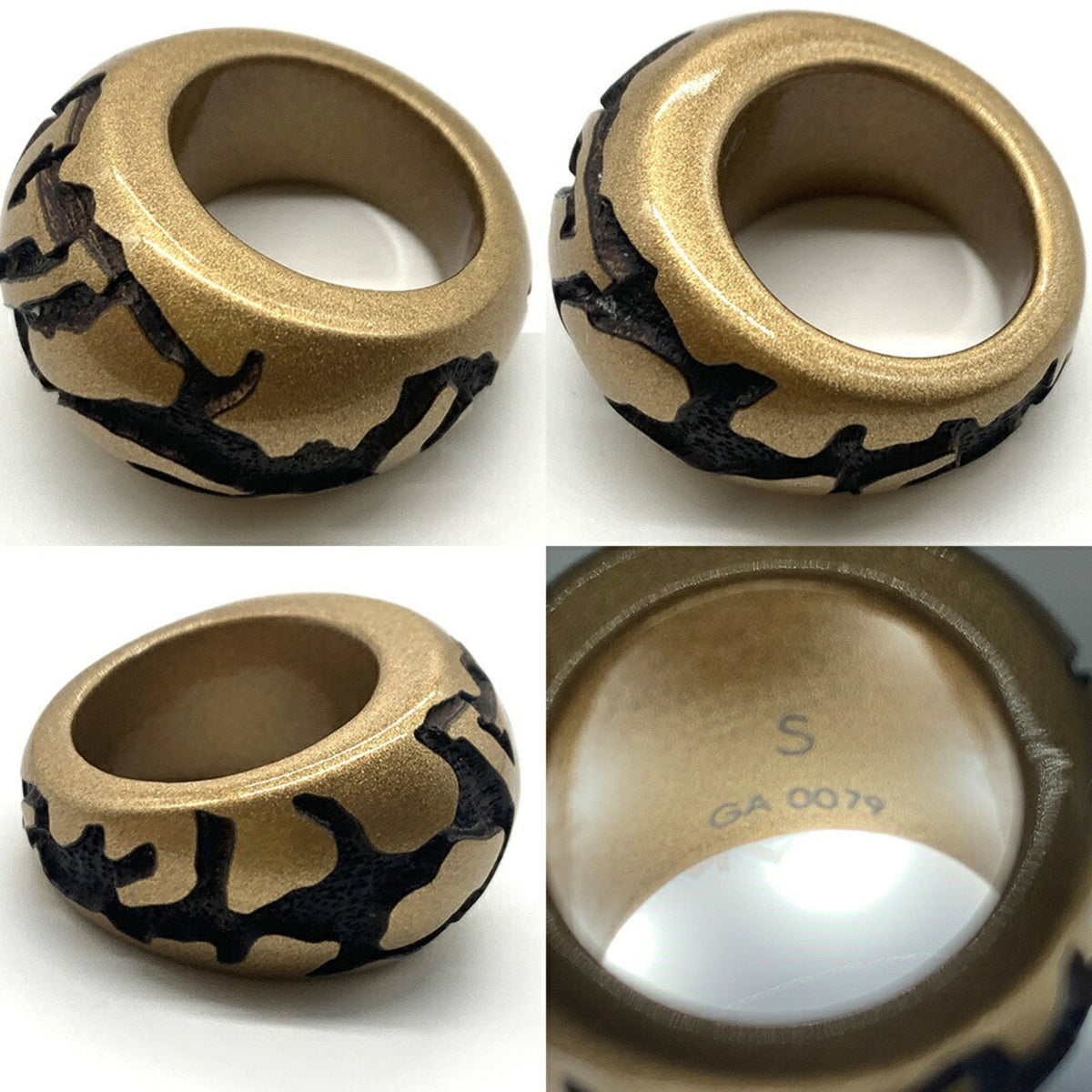 Louis Vuitton Metallic Wood Band Ring (Pre-Owned)
