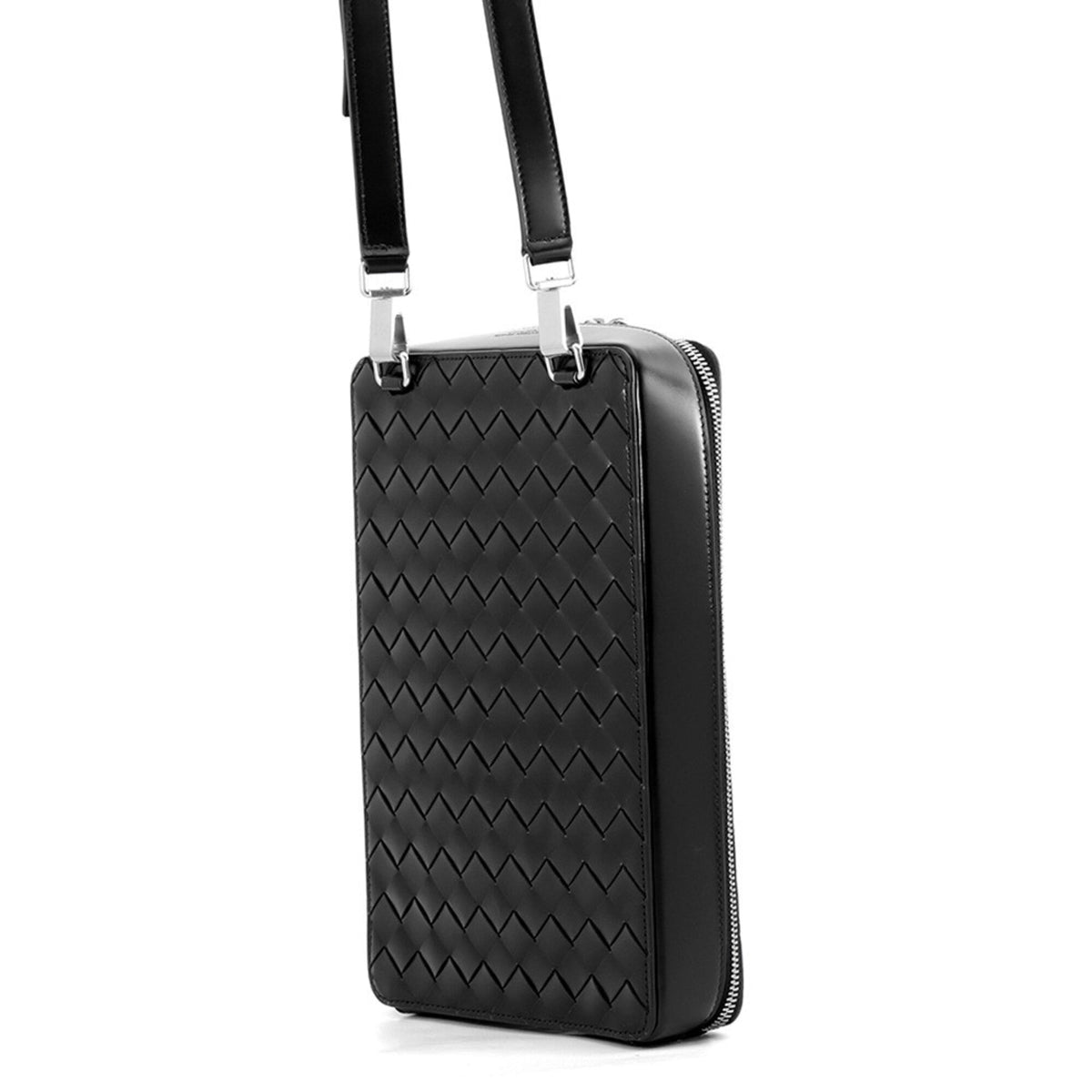 Bottega Veneta Black Leather Shoulder Bag (Pre-Owned)