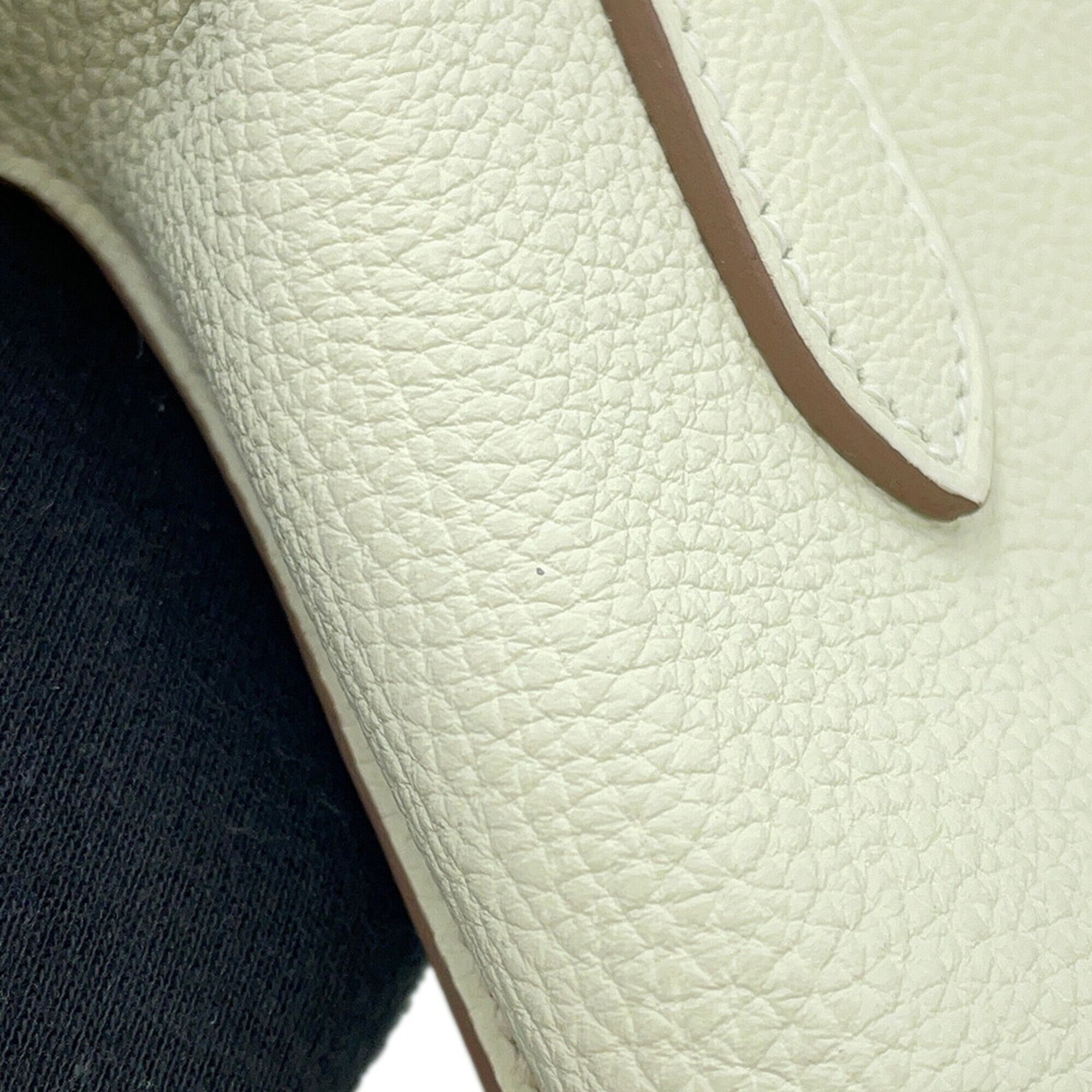 Hermes Green White Togo Leather Handbag Shoulder Bag (Pre-Owned)