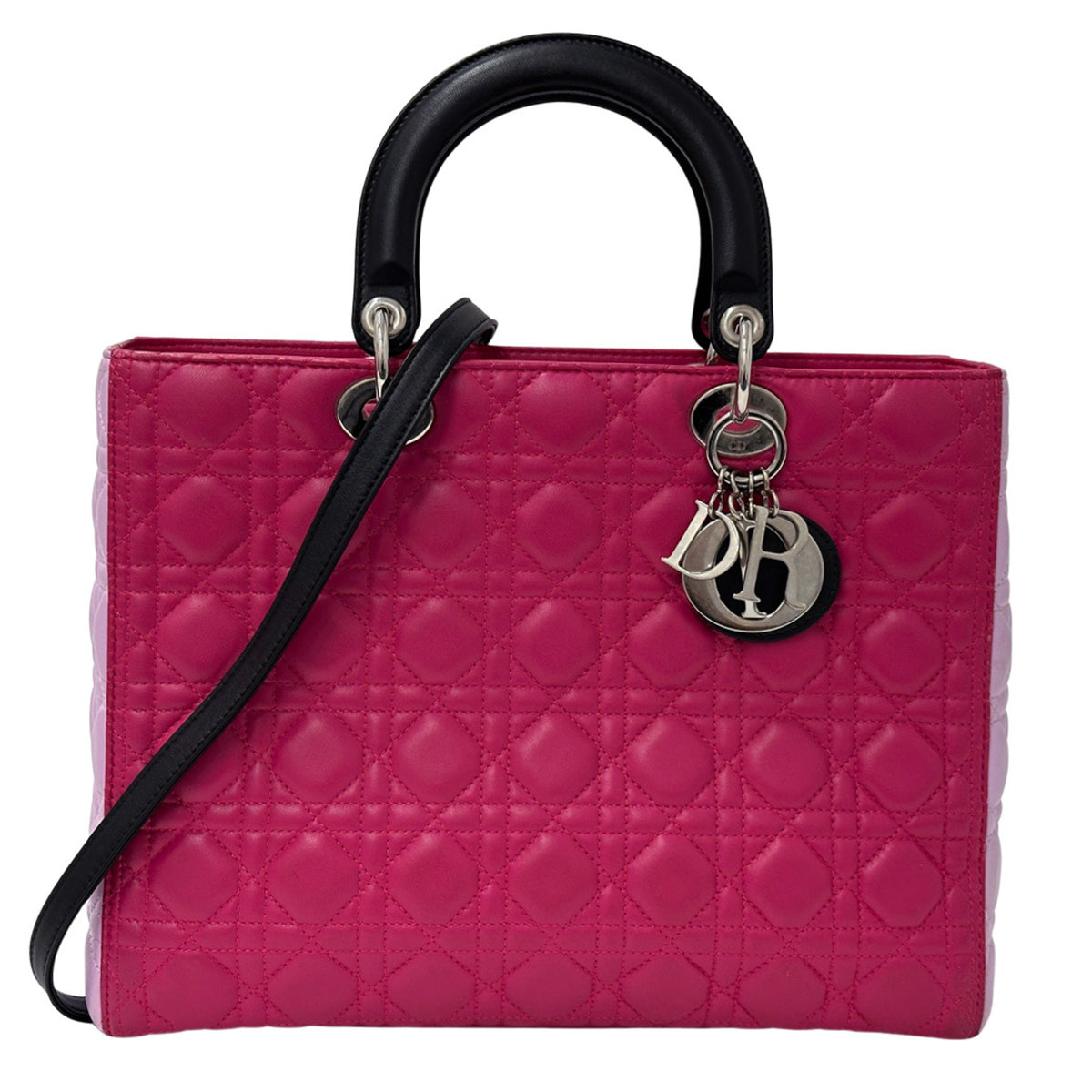 Christian Dior Pink Leather Handbag Shoulder Bag (Pre-Owned)