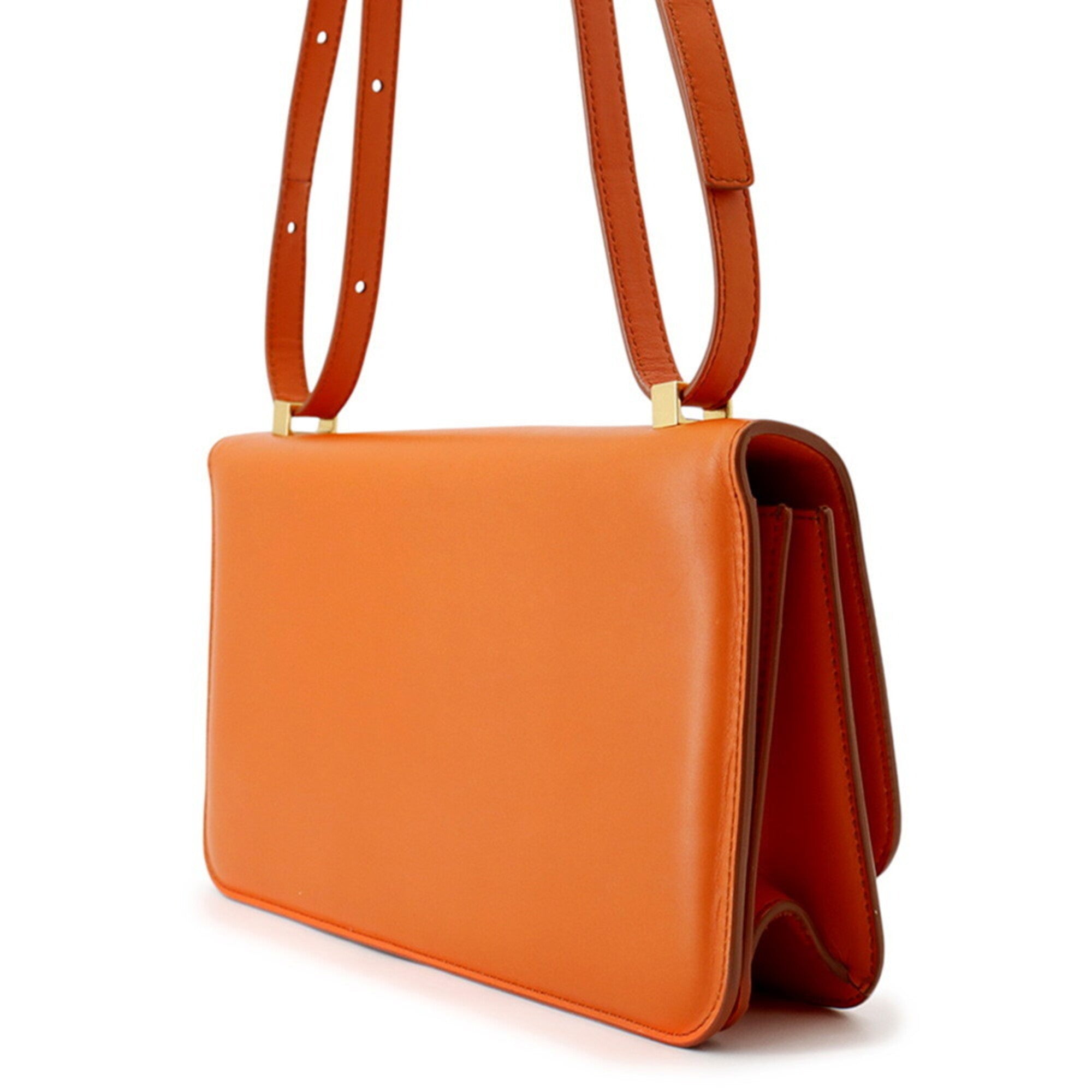 Bottega Veneta Orange Leather Shoulder Bag (Pre-Owned)