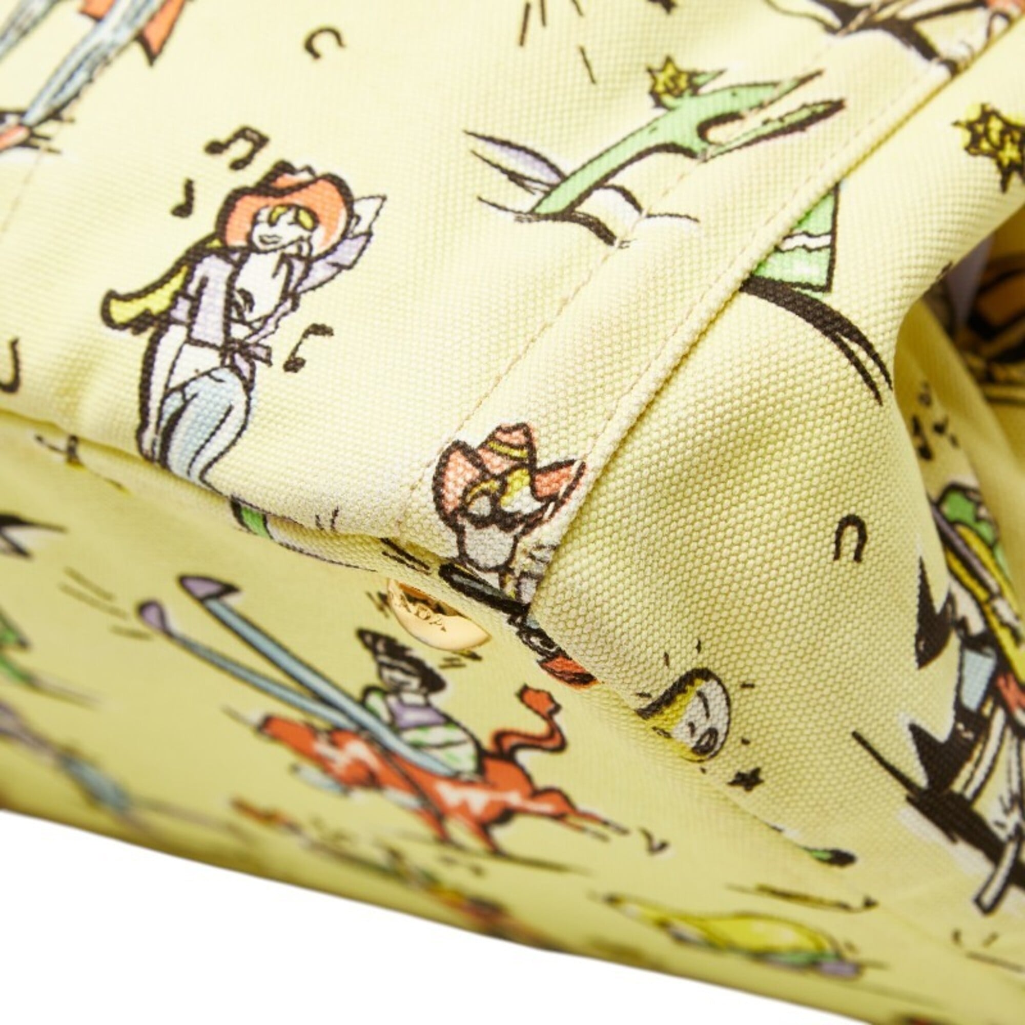 Prada Multi-Color Yellow Canvas Tote Bag (Pre-Owned)
