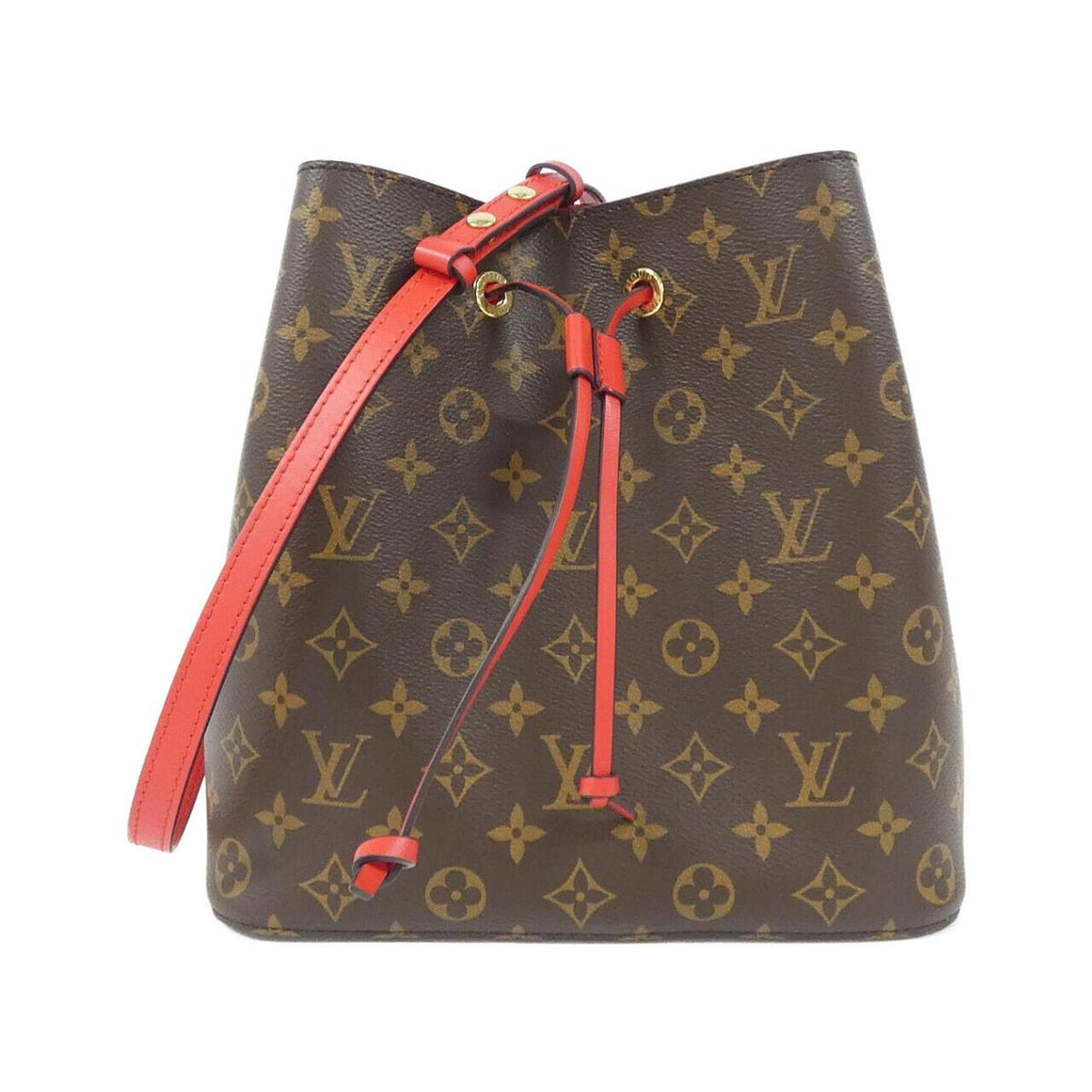 Louis Vuitton Monogram Coquelicots Marron Coated Canvas Shoulder Bag (Pre-Owned)